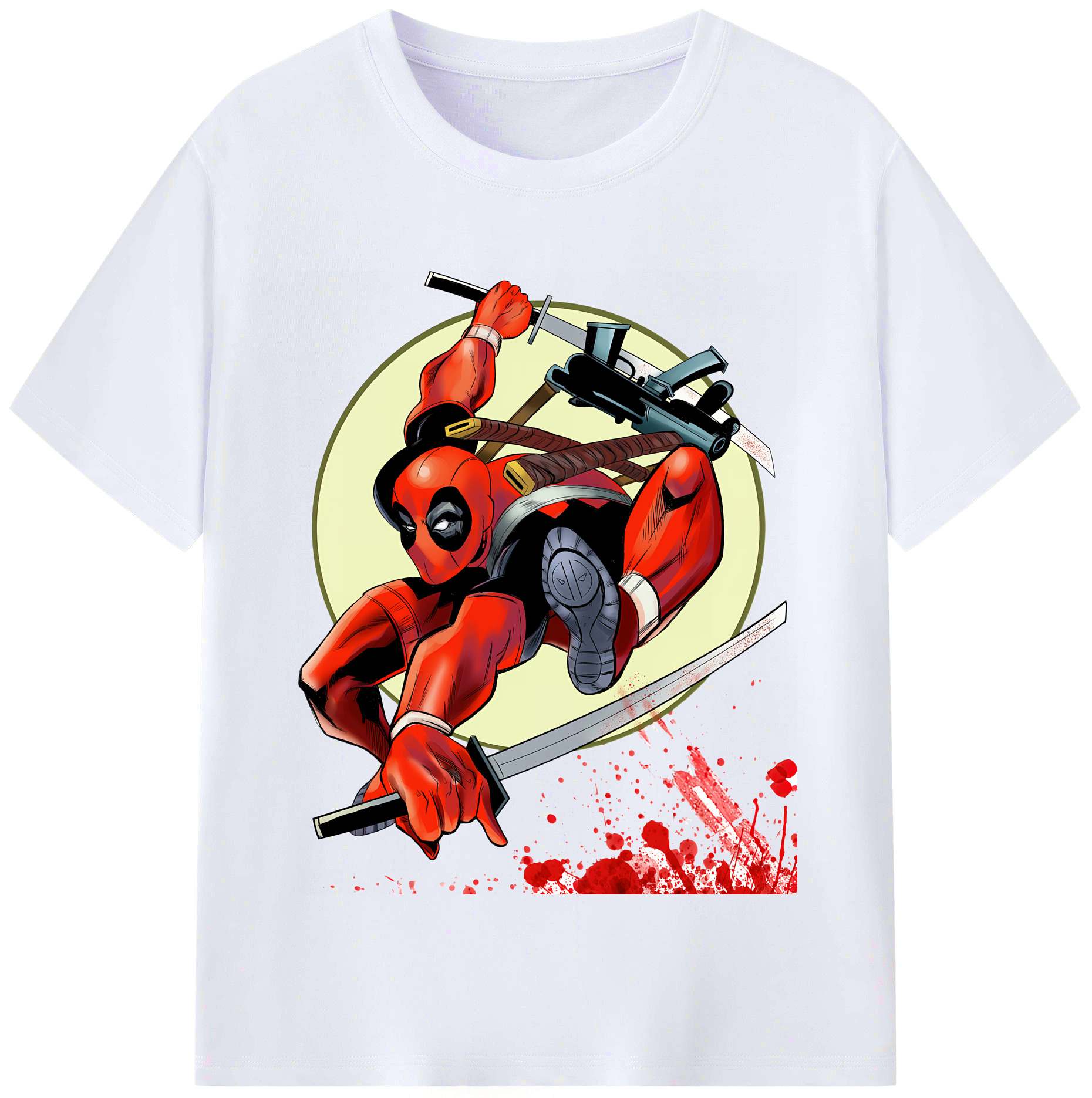 （画像用） Deadpool デッドプール レディースカジュアルプリントTシャツ（綿100％）