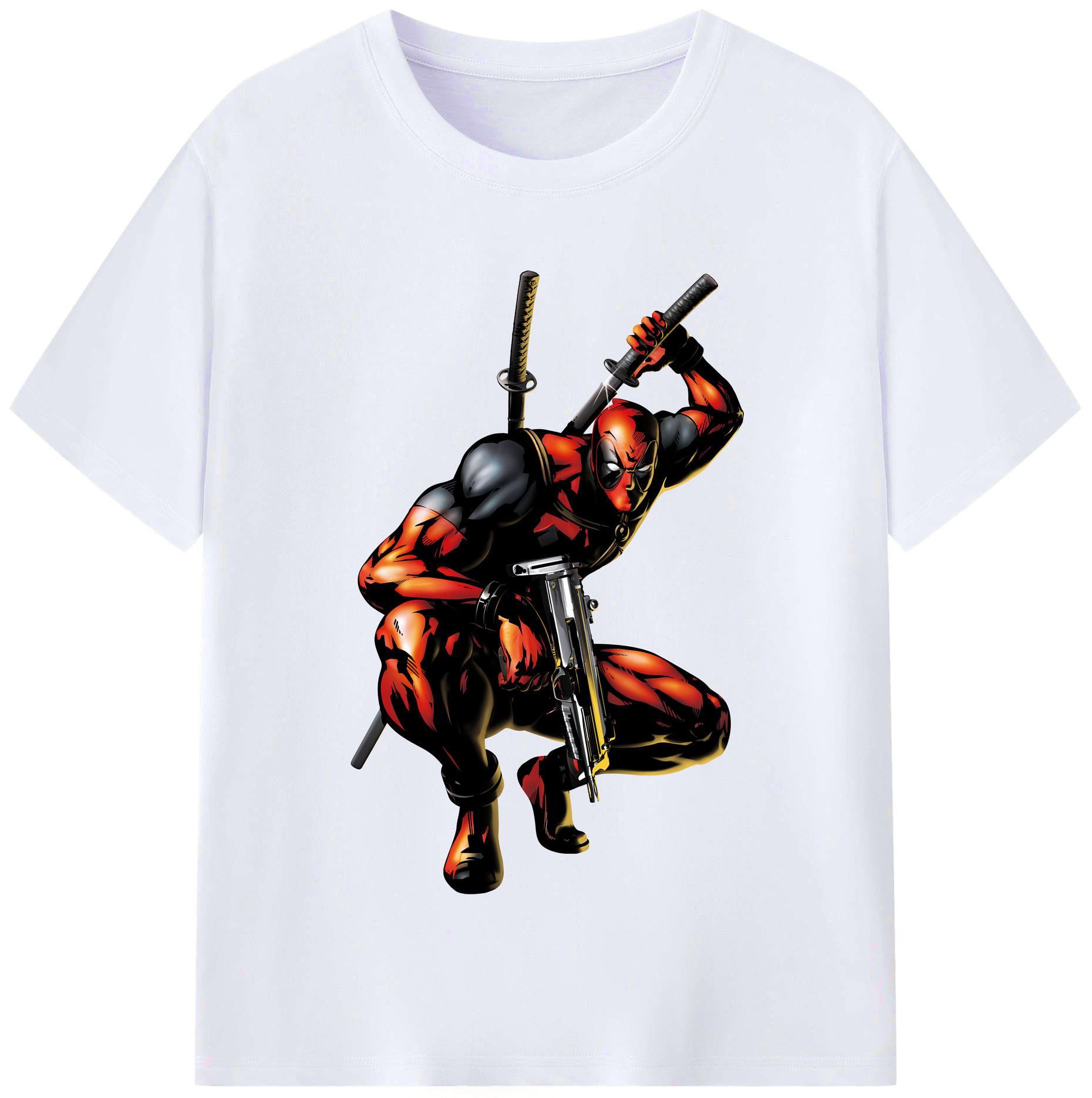 （画像用） Deadpool デッドプール レディースカジュアルプリントTシャツ（綿100％）