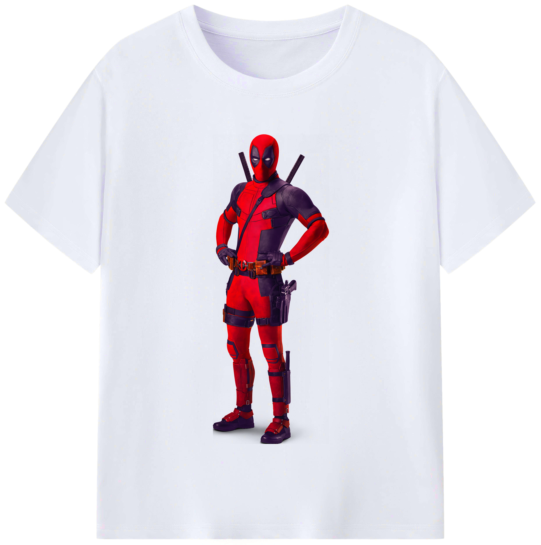 （画像用） Deadpool デッドプール レディースカジュアルプリントTシャツ（綿100％）