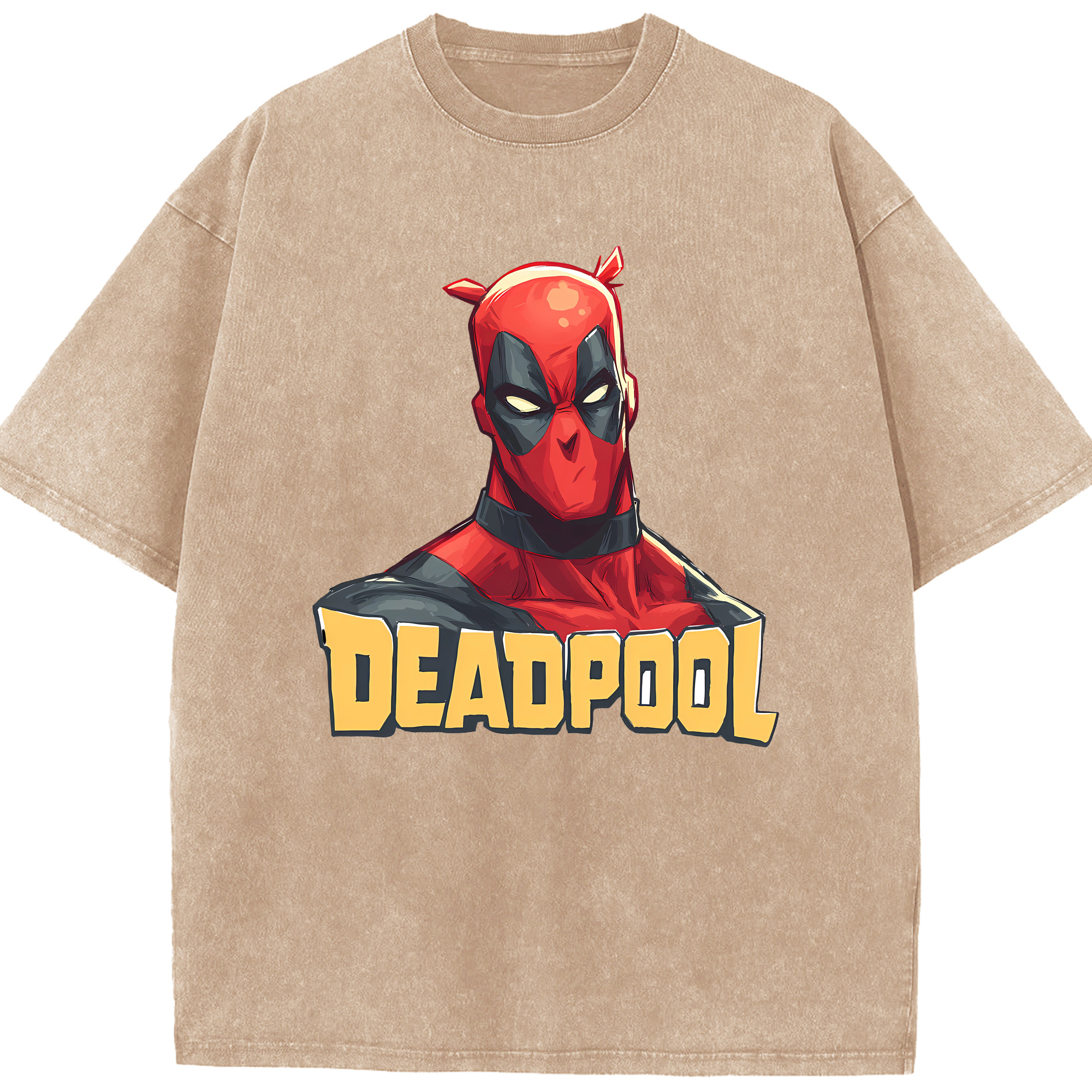 （画像用） Deadpool デッドプール 綿100% ヴィンテージ風 半袖Tシャツ（フロントプリント）