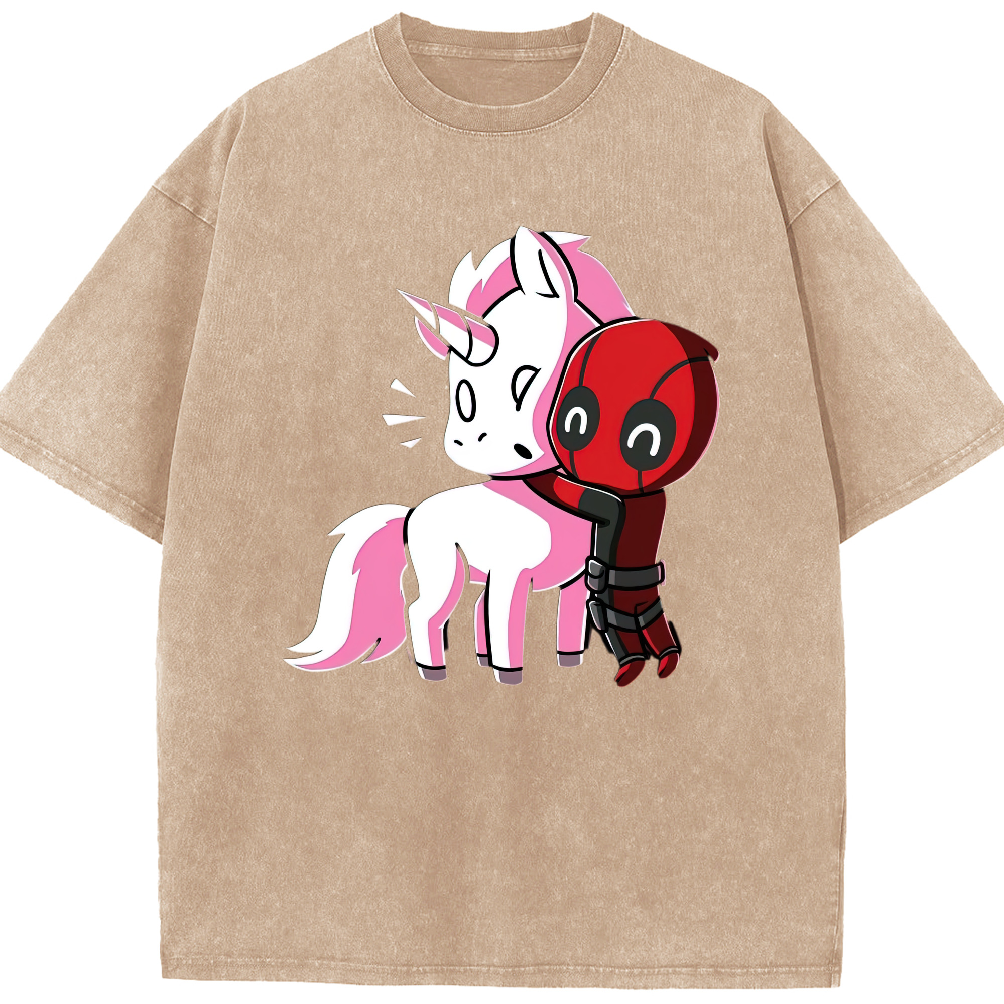（画像用） Deadpool デッドプール 綿100% ヴィンテージ風 半袖Tシャツ（フロントプリント）