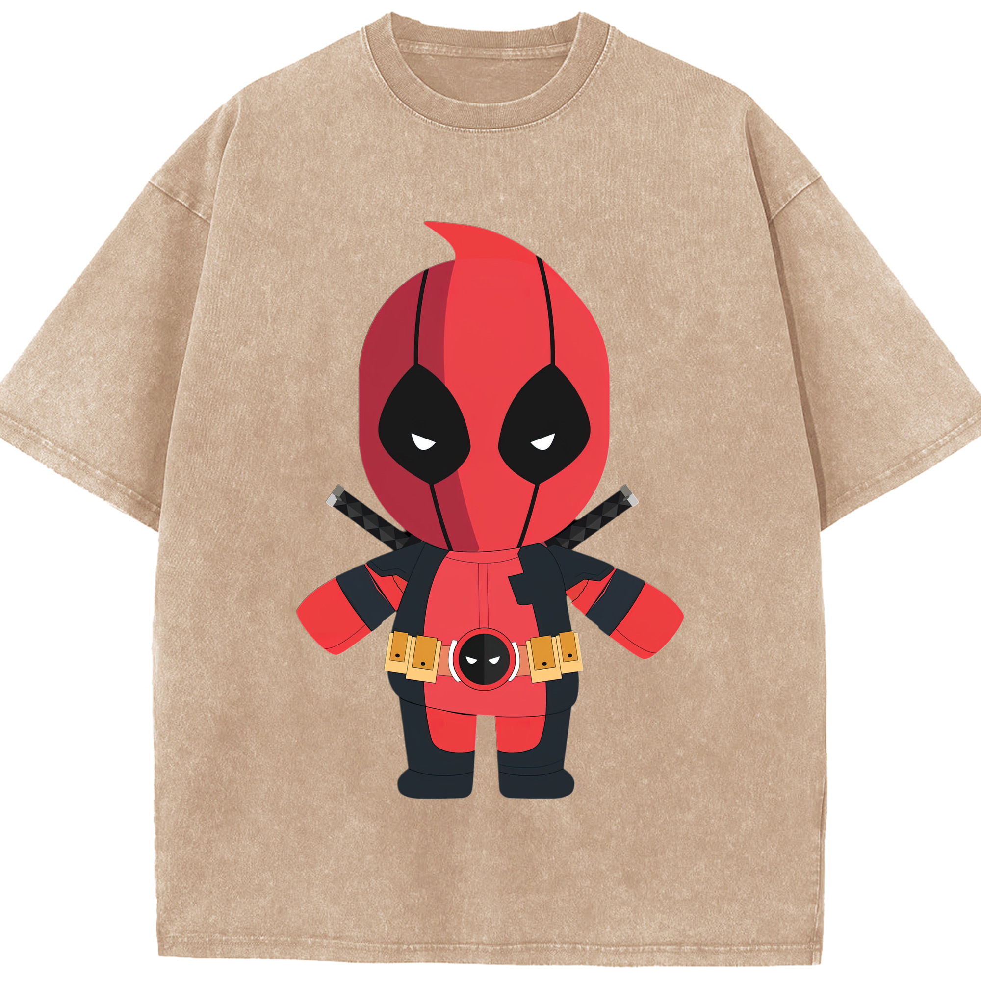（画像用） Deadpool デッドプール 綿100% ヴィンテージ風 半袖Tシャツ（フロントプリント）