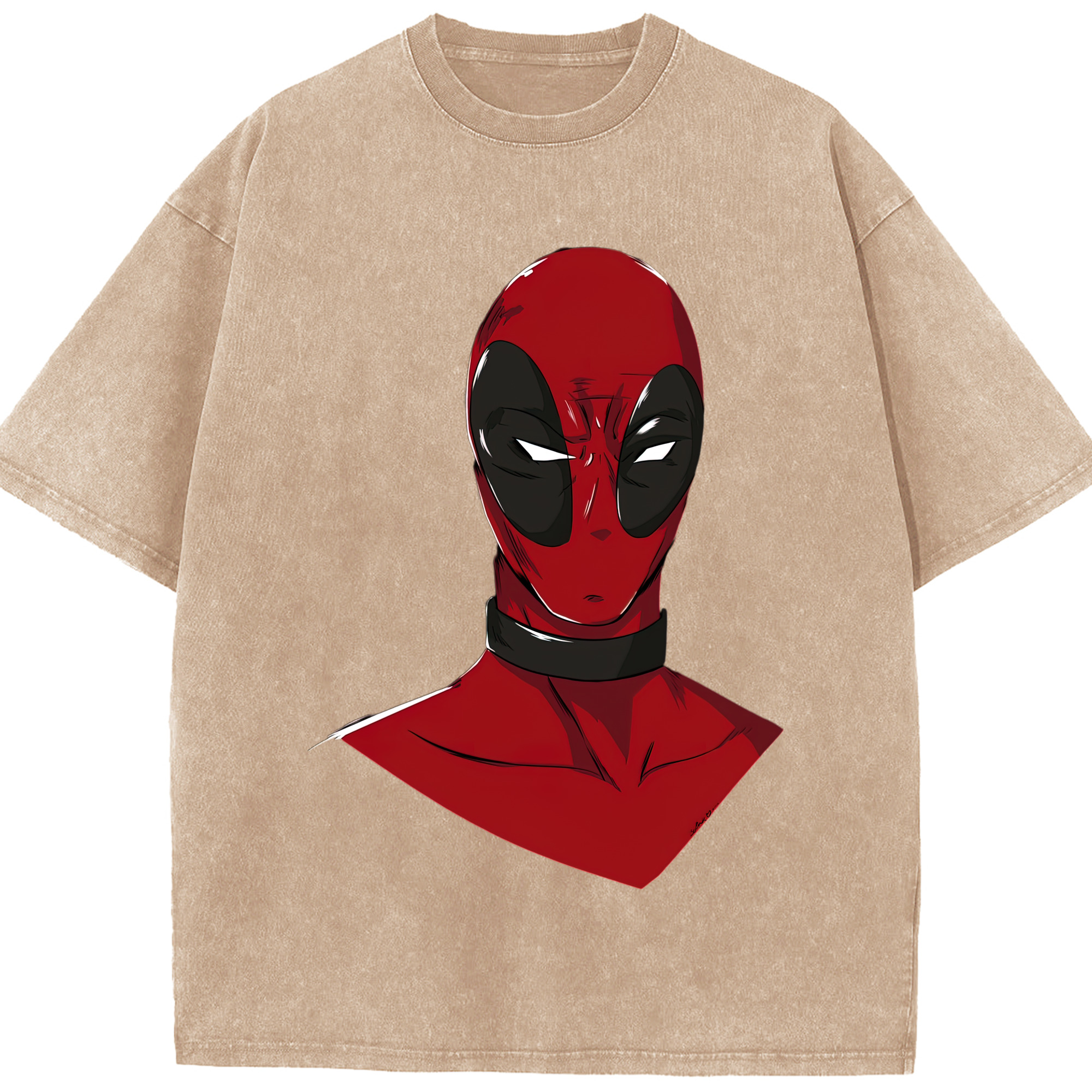 （画像用） Deadpool デッドプール 綿100% ヴィンテージ風 半袖Tシャツ（フロントプリント）