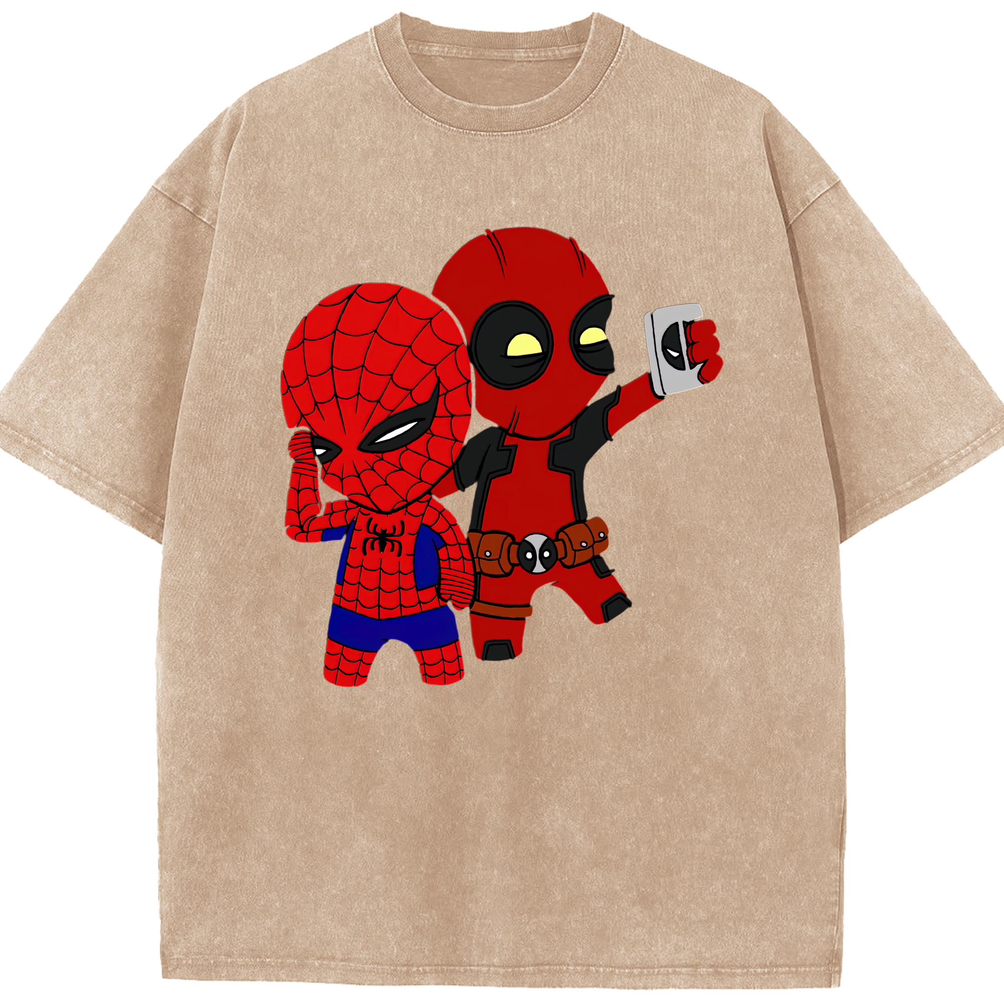 （画像用） Deadpool デッドプール 綿100% ヴィンテージ風 半袖Tシャツ（フロントプリント）