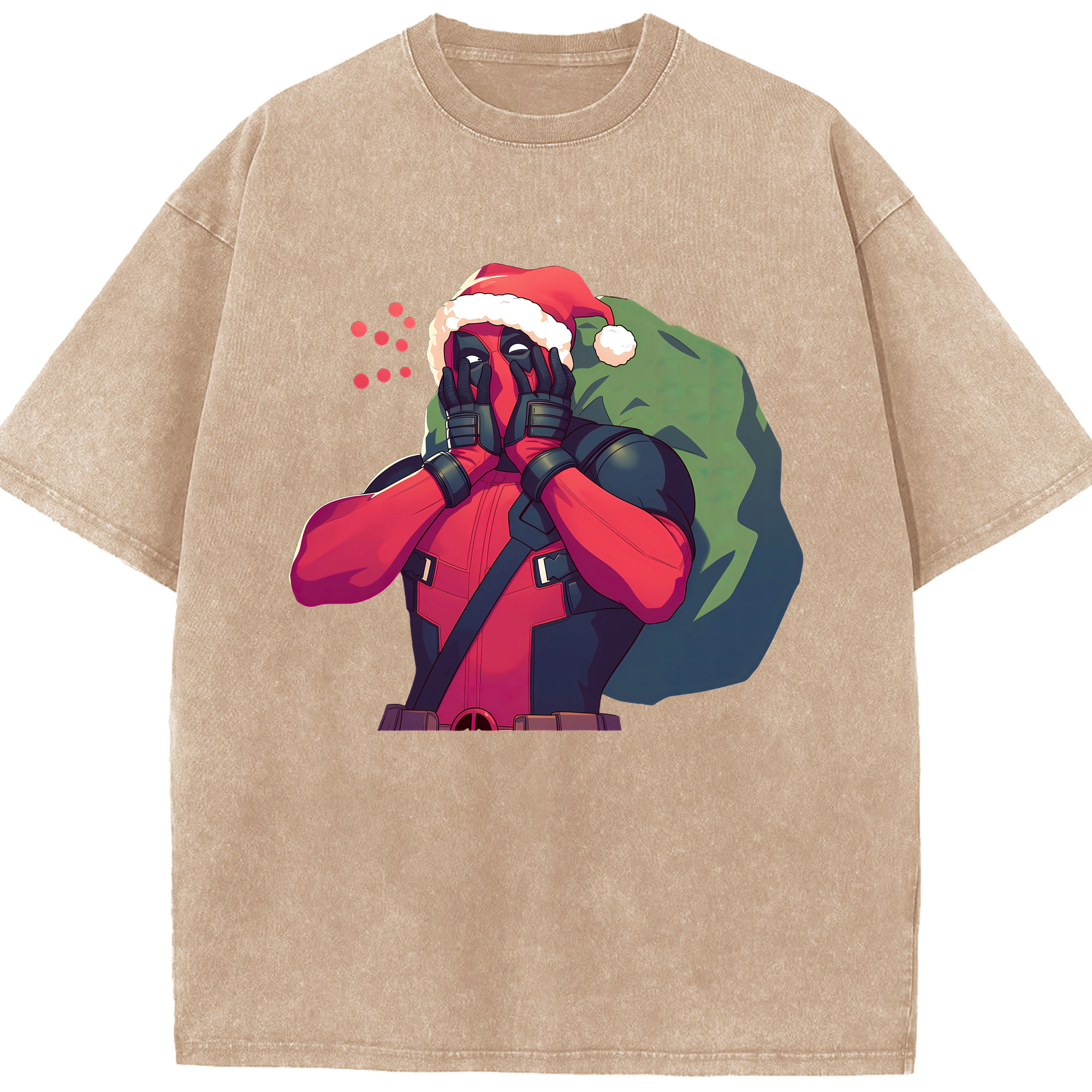 （画像用） Deadpool デッドプール 綿100% ヴィンテージ風 半袖Tシャツ（フロントプリント）