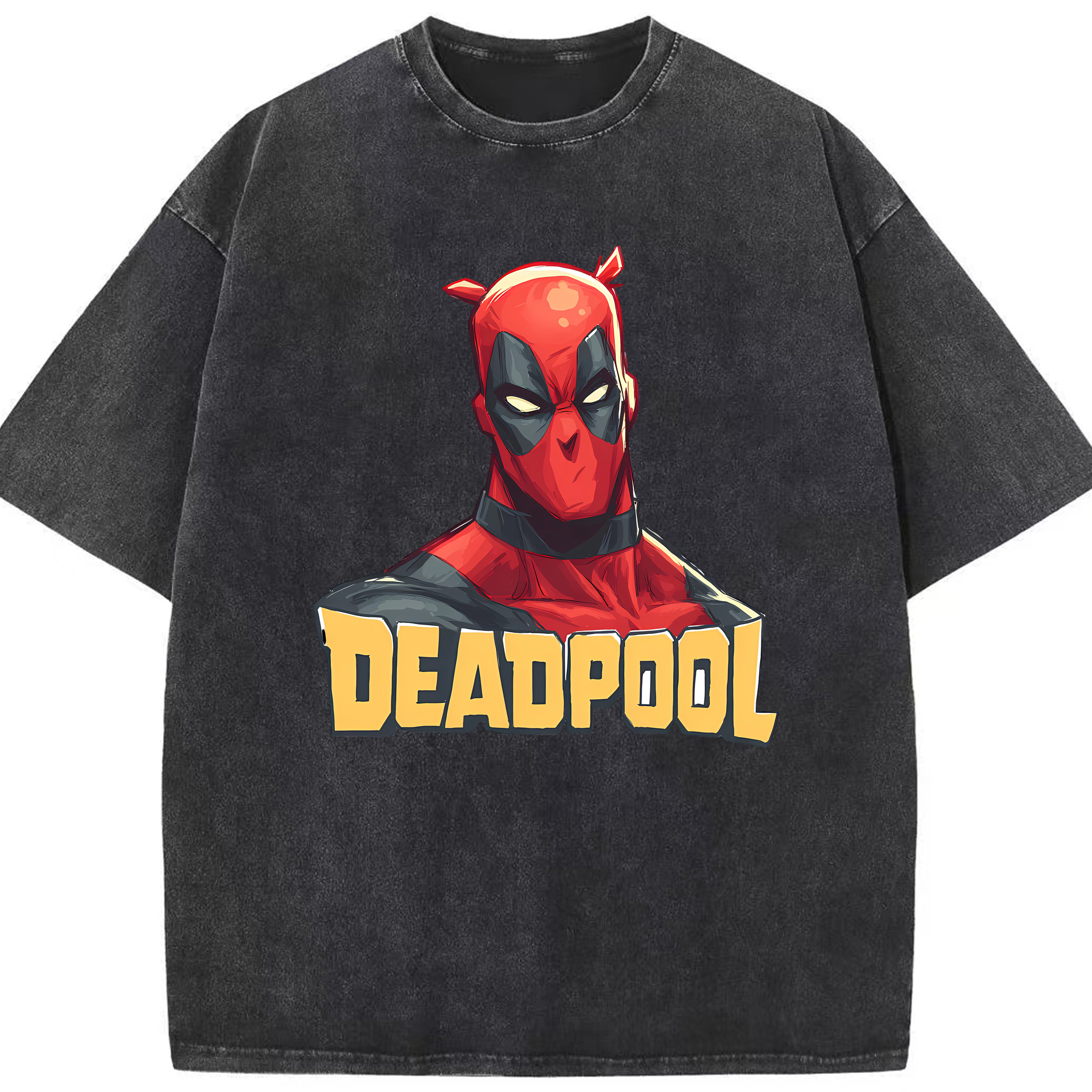 （画像用） Deadpool デッドプール 綿100% ヴィンテージ風 半袖Tシャツ（フロントプリント）