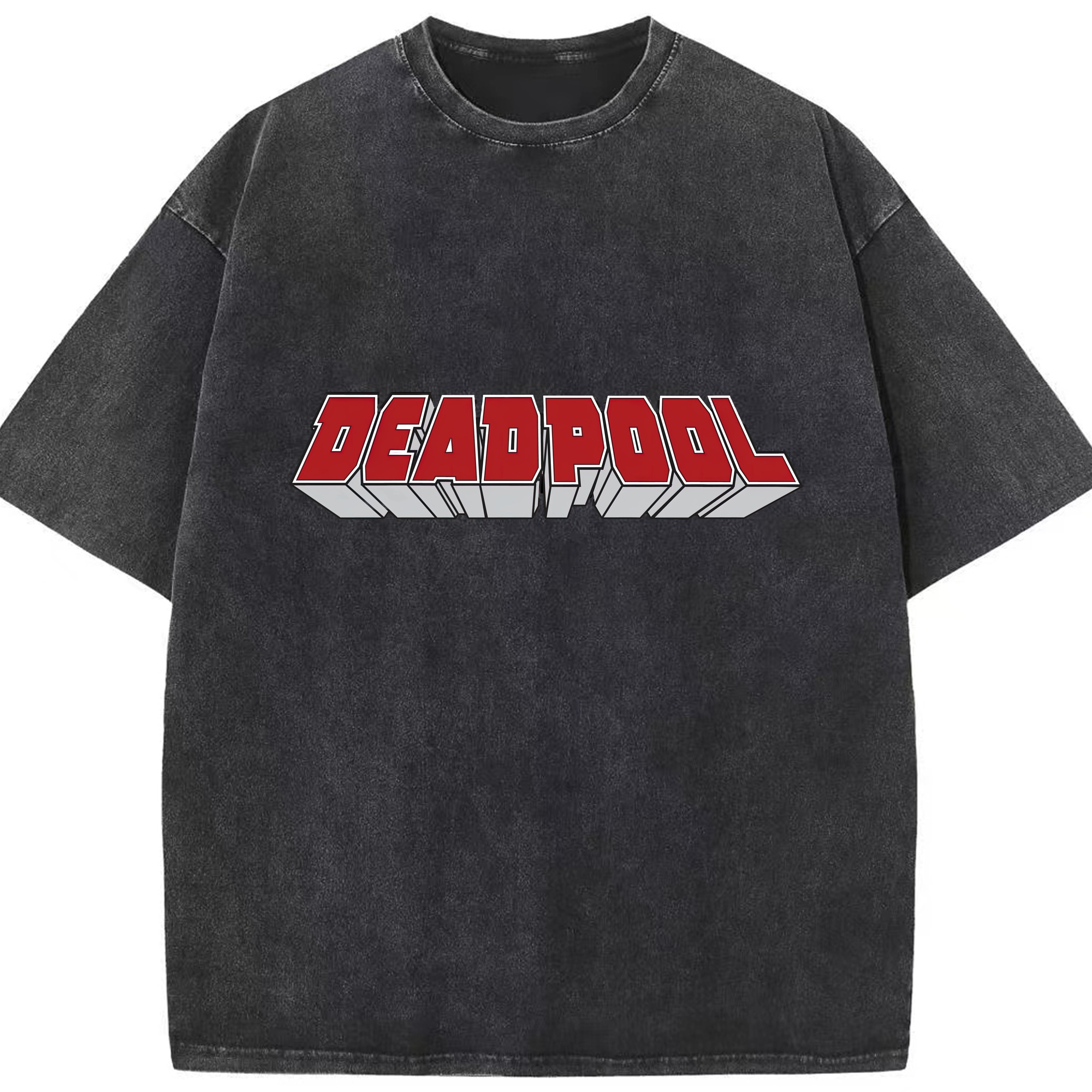 （画像用） Deadpool デッドプール 綿100% ヴィンテージ風 半袖Tシャツ（フロントプリント）