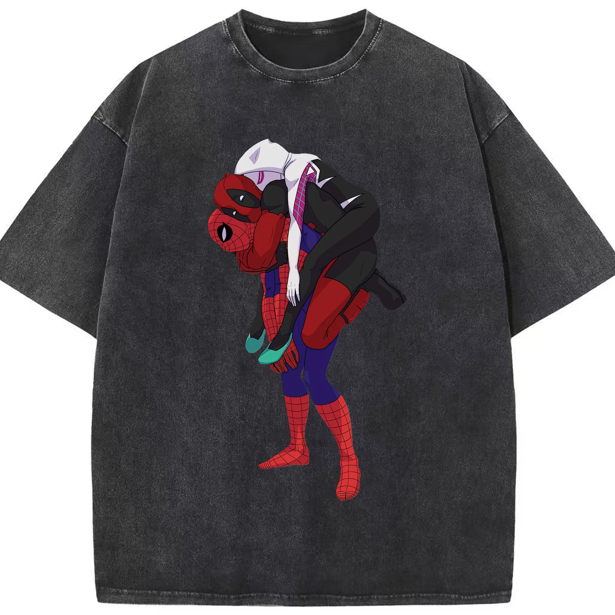 （画像用） Deadpool デッドプール 綿100% ヴィンテージ風 半袖Tシャツ（フロントプリント）
