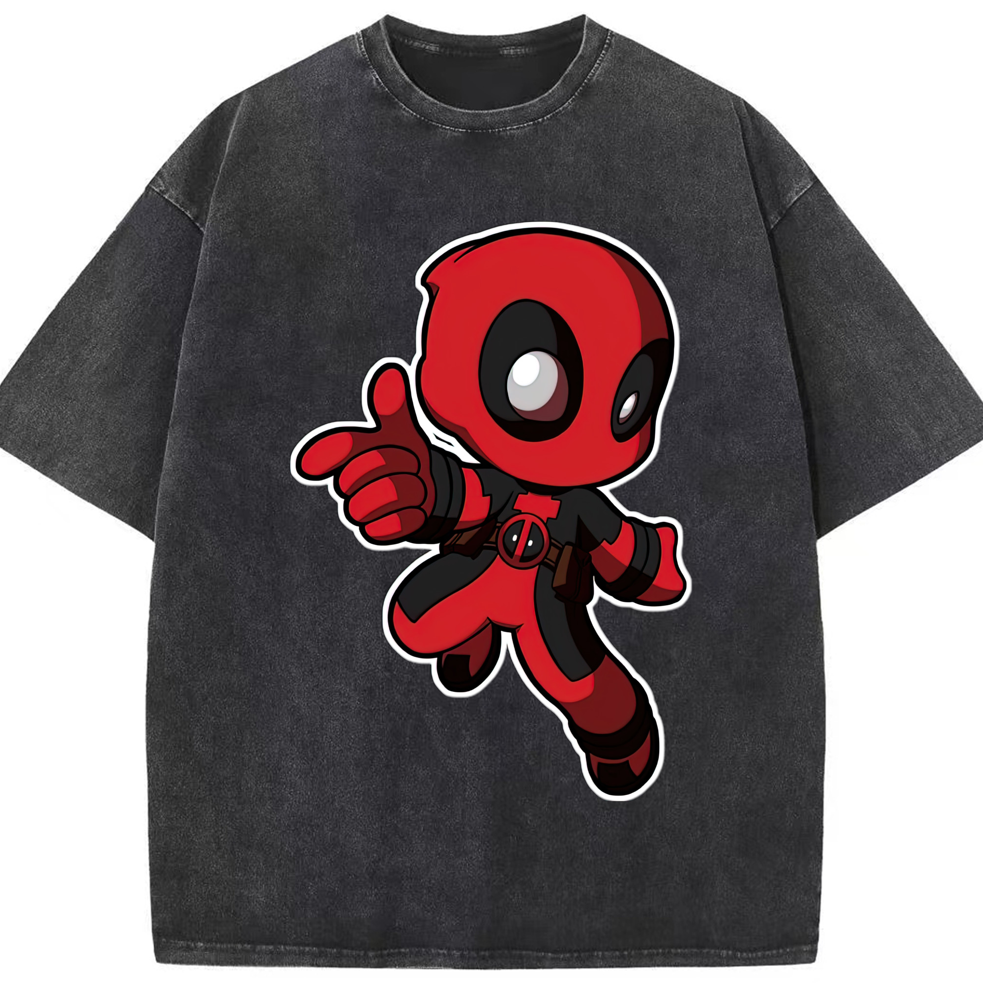 （画像用） Deadpool デッドプール 綿100% ヴィンテージ風 半袖Tシャツ（フロントプリント）