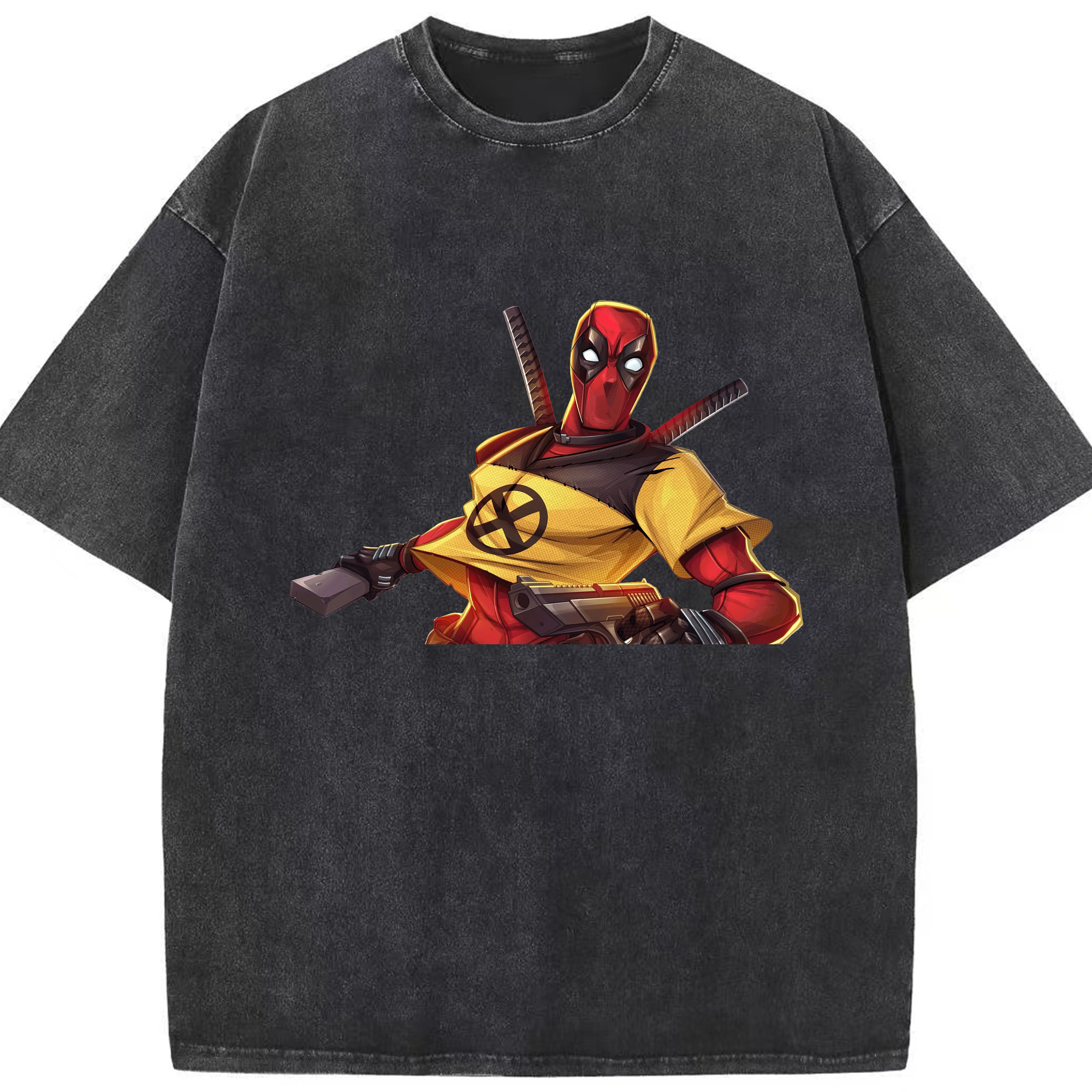 （画像用） Deadpool デッドプール 綿100% ヴィンテージ風 半袖Tシャツ（フロントプリント）