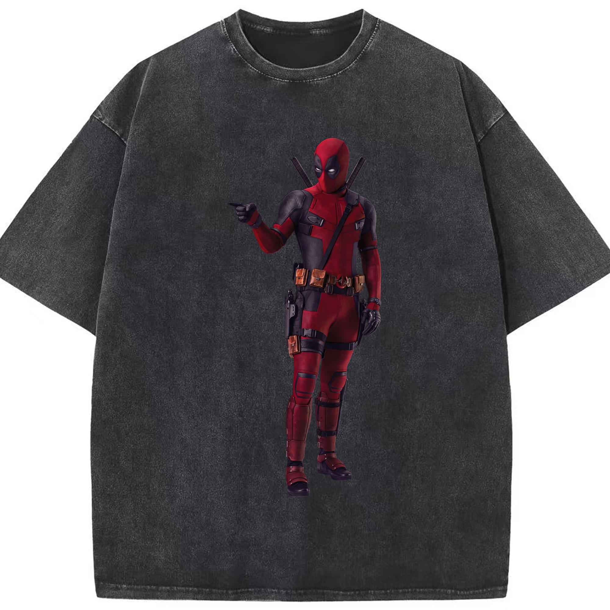 （画像用） Deadpool デッドプール 綿100% ヴィンテージ風 半袖Tシャツ（フロントプリント）