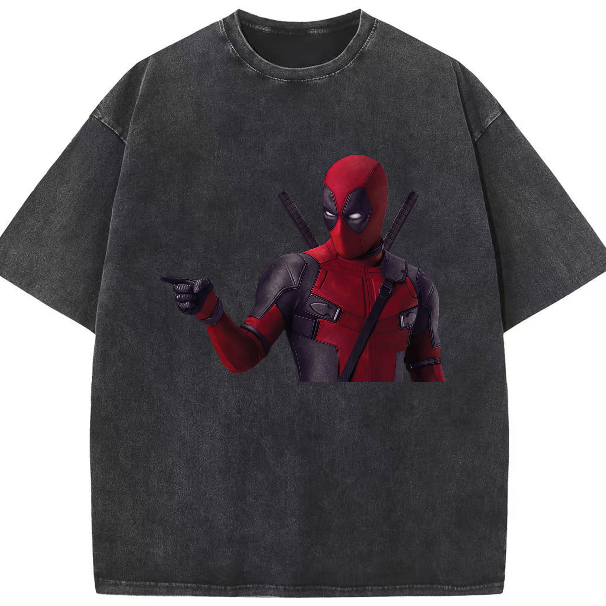 （画像用） Deadpool デッドプール 綿100% ヴィンテージ風 半袖Tシャツ（フロントプリント）