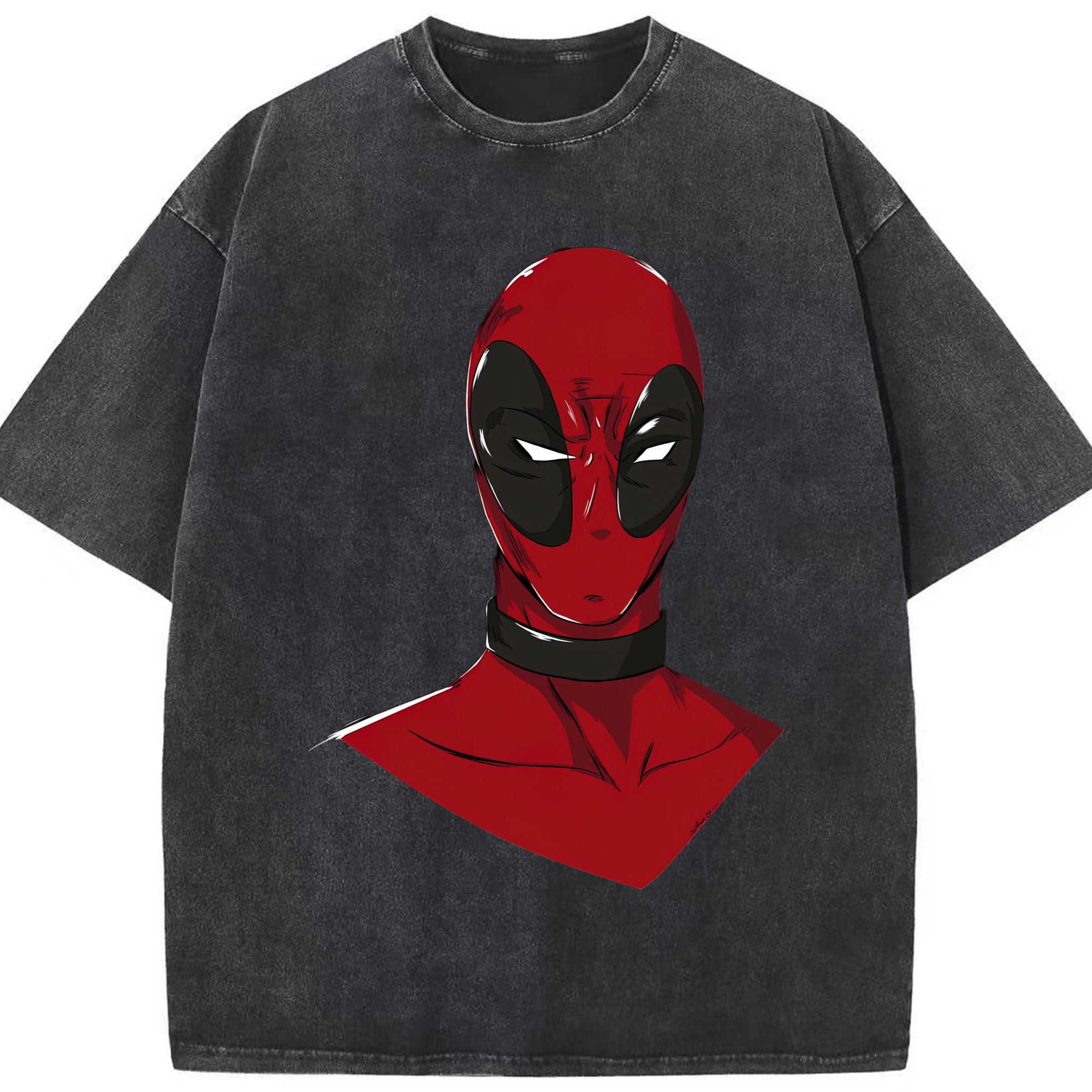 （画像用） Deadpool デッドプール 綿100% ヴィンテージ風 半袖Tシャツ（フロントプリント）