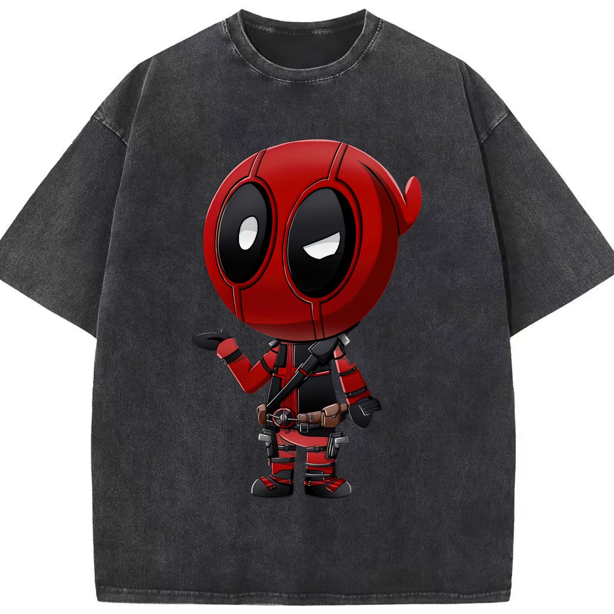 （画像用） Deadpool デッドプール 綿100% ヴィンテージ風 半袖Tシャツ（フロントプリント）