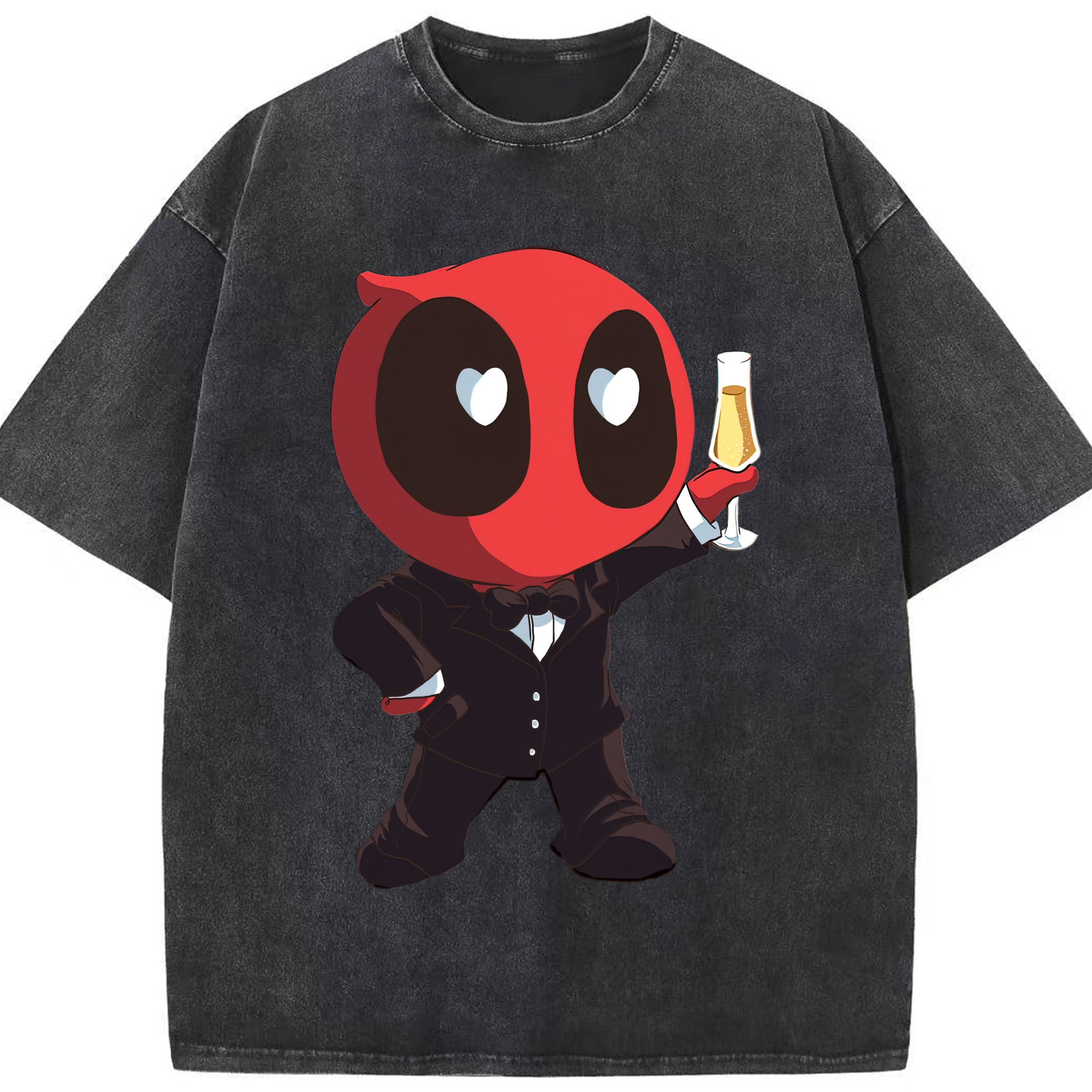 （画像用） Deadpool デッドプール 綿100% ヴィンテージ風 半袖Tシャツ（フロントプリント）