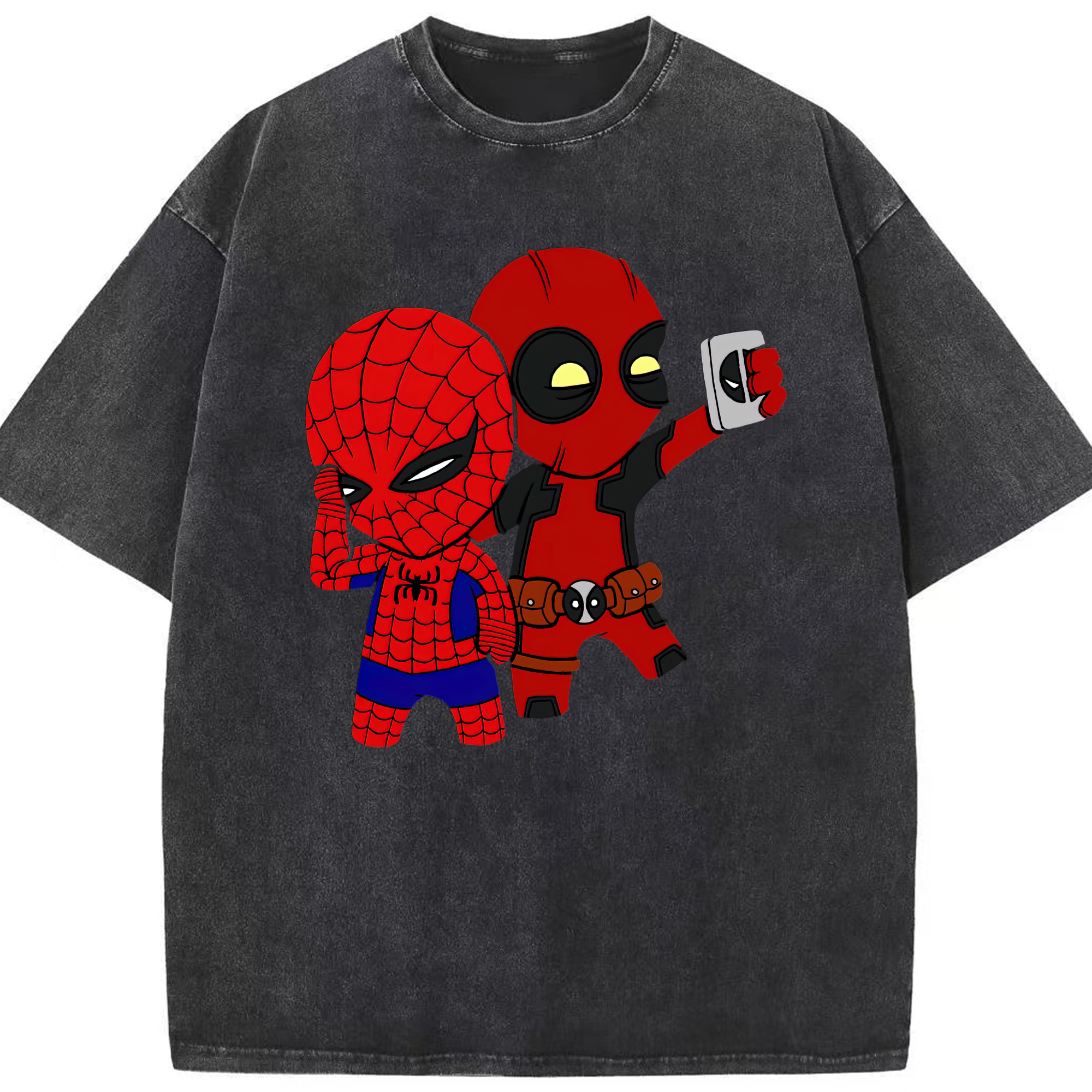 （画像用） Deadpool デッドプール 綿100% ヴィンテージ風 半袖Tシャツ（フロントプリント）