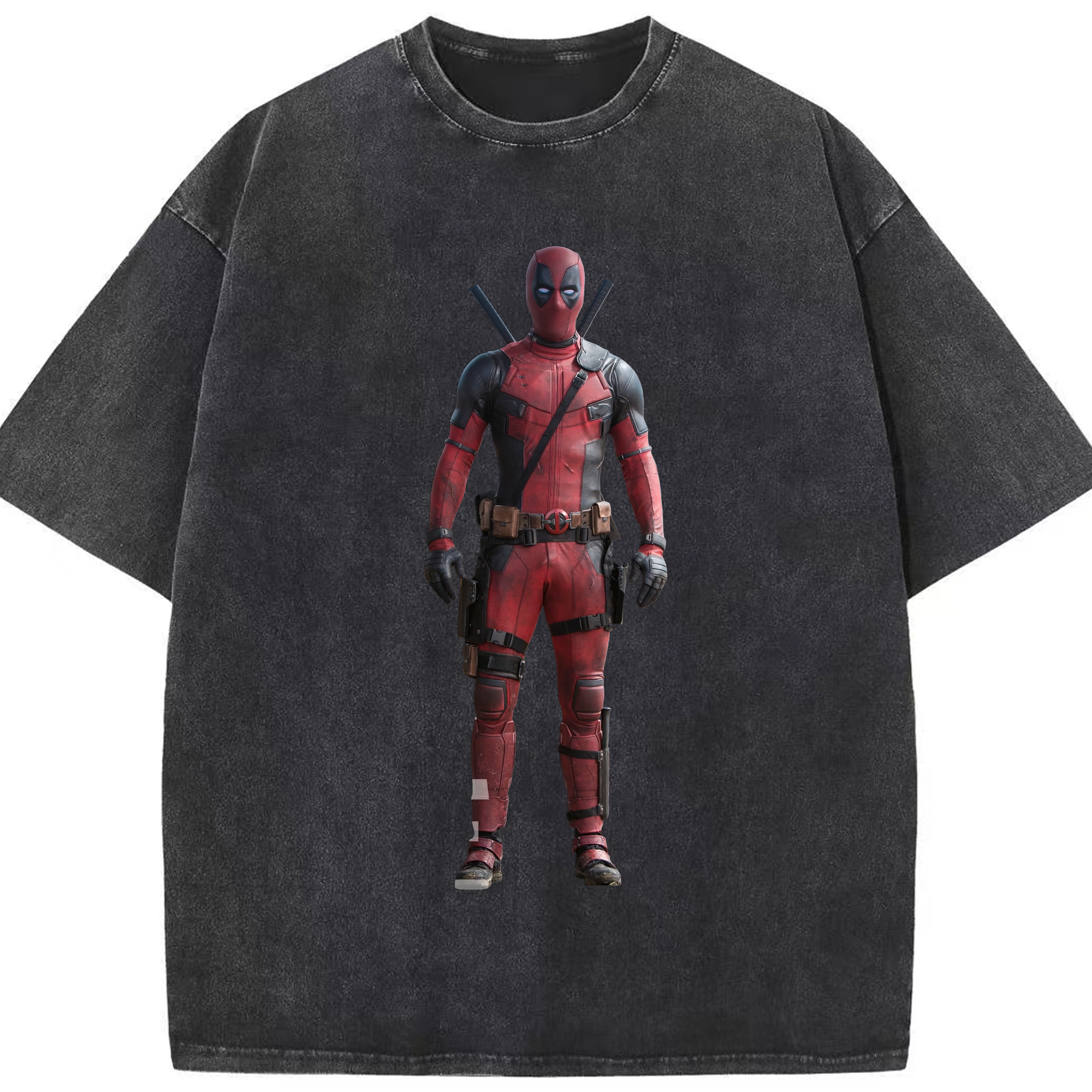 （画像用） Deadpool デッドプール 綿100% ヴィンテージ風 半袖Tシャツ（フロントプリント）