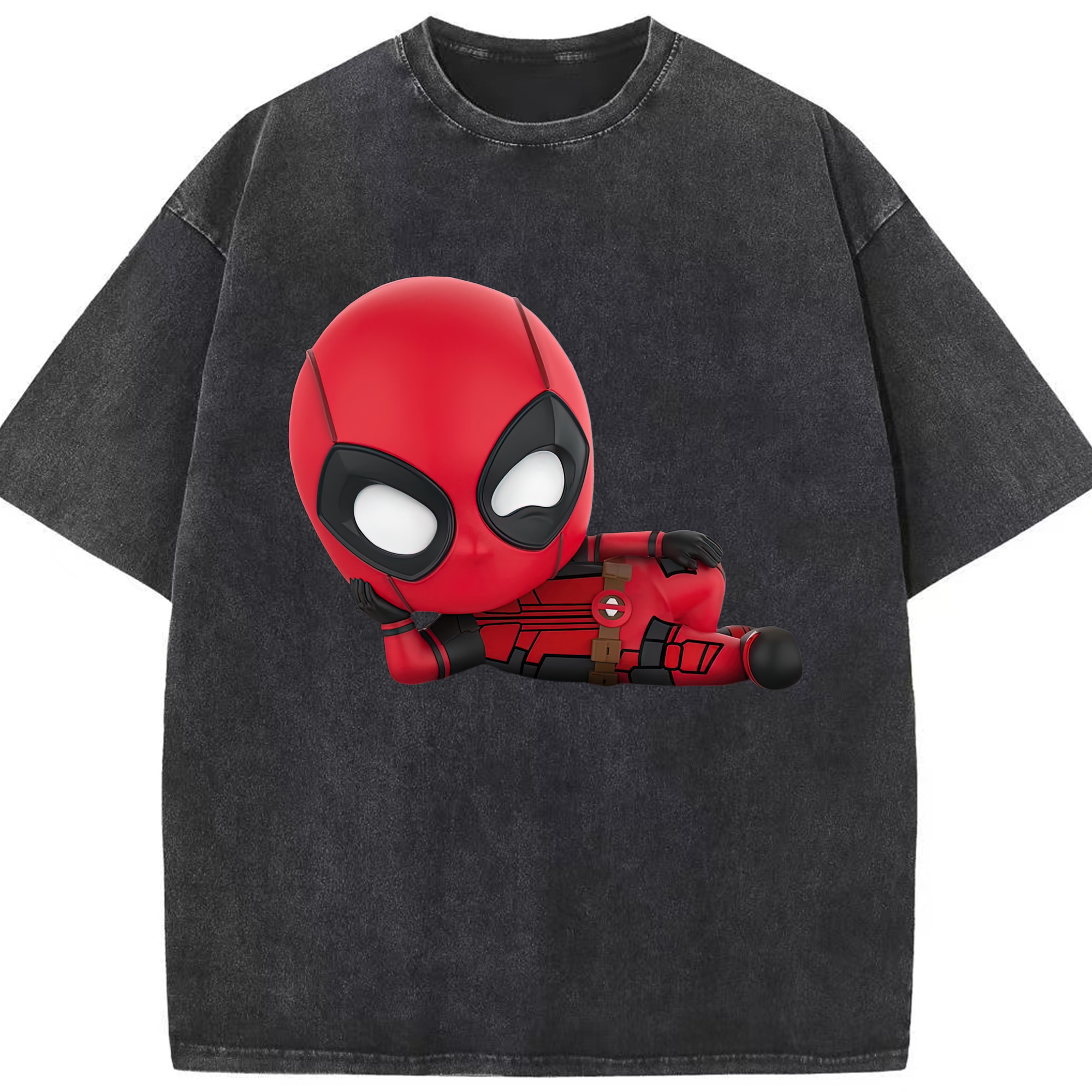 （画像用） Deadpool デッドプール 綿100% ヴィンテージ風 半袖Tシャツ（フロントプリント）