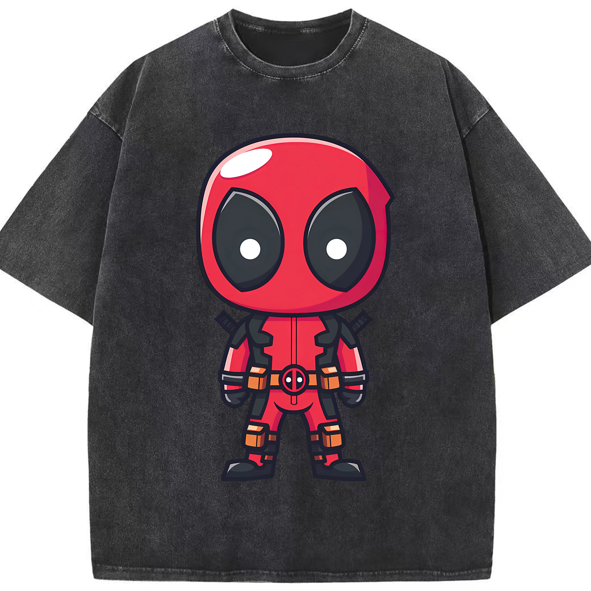 （画像用） Deadpool デッドプール 綿100% ヴィンテージ風 半袖Tシャツ（フロントプリント）