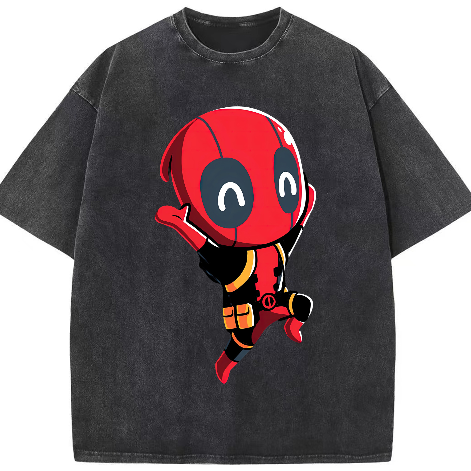 （画像用） Deadpool デッドプール 綿100% ヴィンテージ風 半袖Tシャツ（フロントプリント）