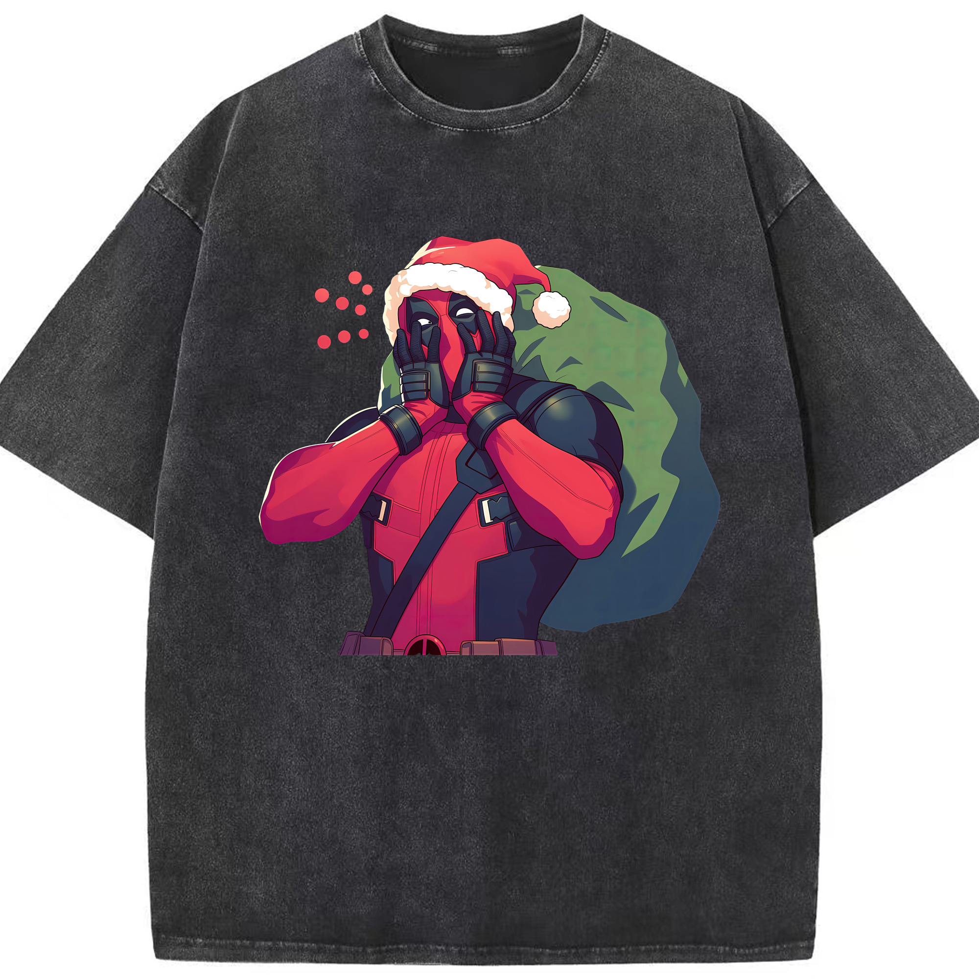 （画像用） Deadpool デッドプール 綿100% ヴィンテージ風 半袖Tシャツ（フロントプリント）