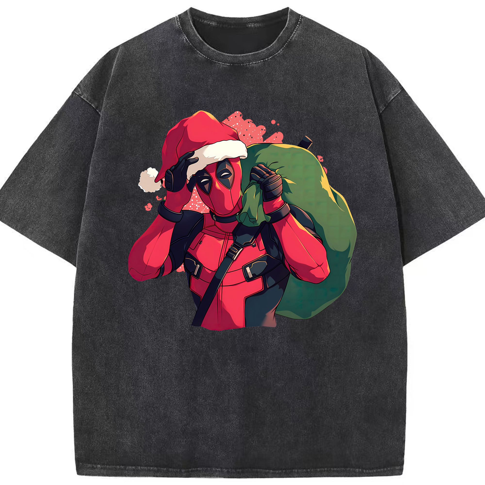（画像用） Deadpool デッドプール 綿100% ヴィンテージ風 半袖Tシャツ（フロントプリント）