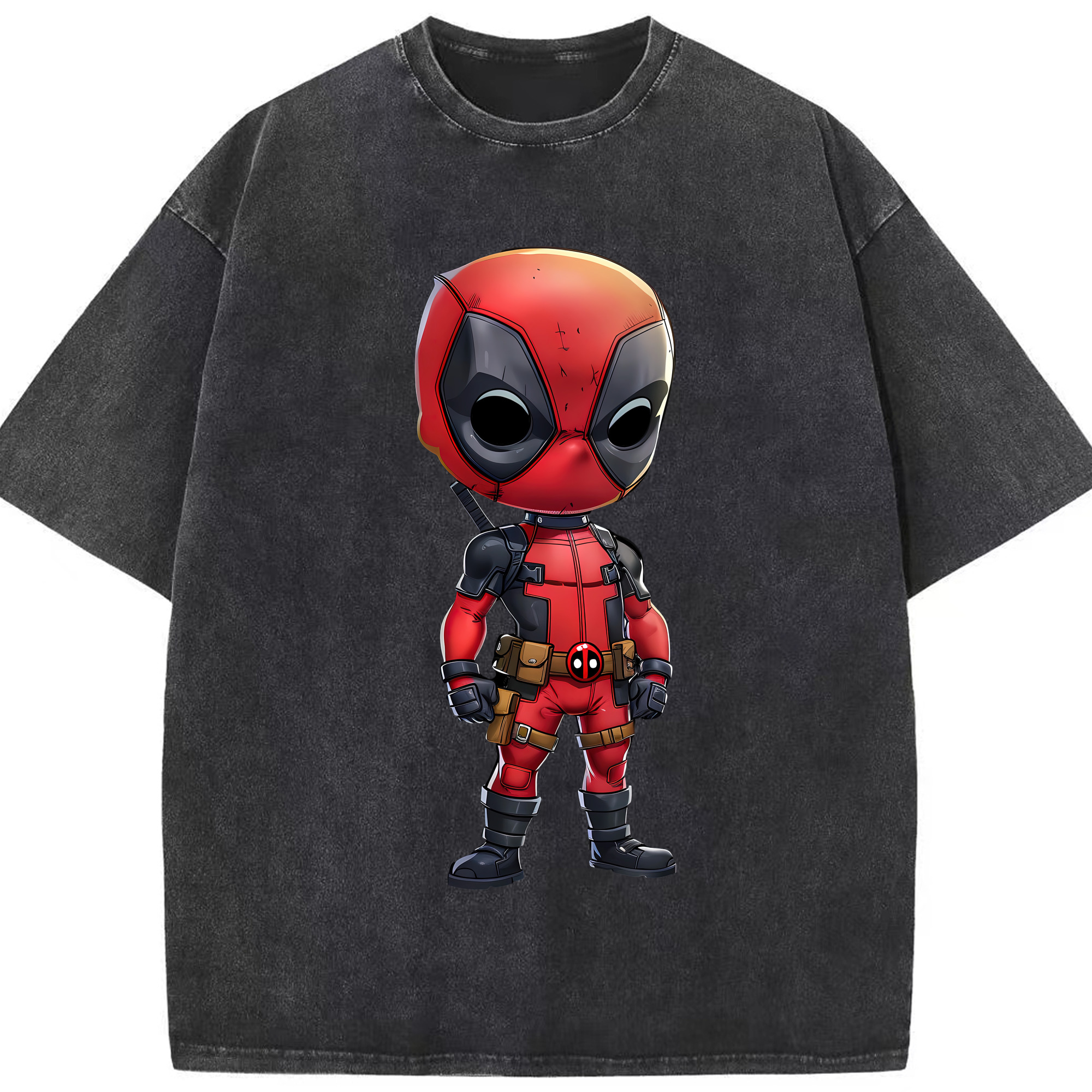（画像用） Deadpool デッドプール 綿100% ヴィンテージ風 半袖Tシャツ（フロントプリント）