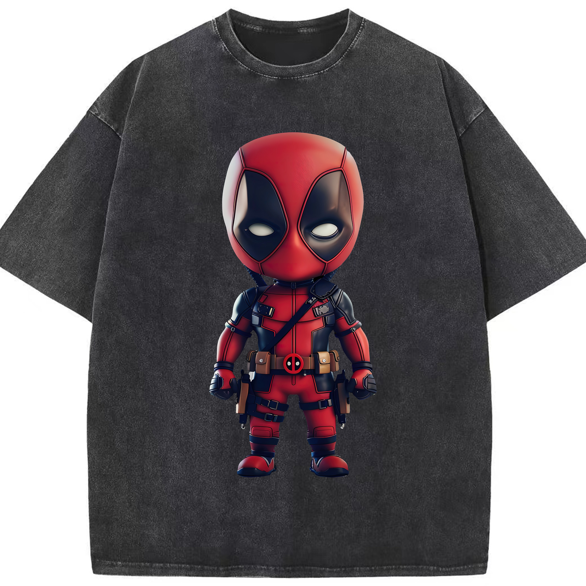 （画像用） Deadpool デッドプール 綿100% ヴィンテージ風 半袖Tシャツ（フロントプリント）