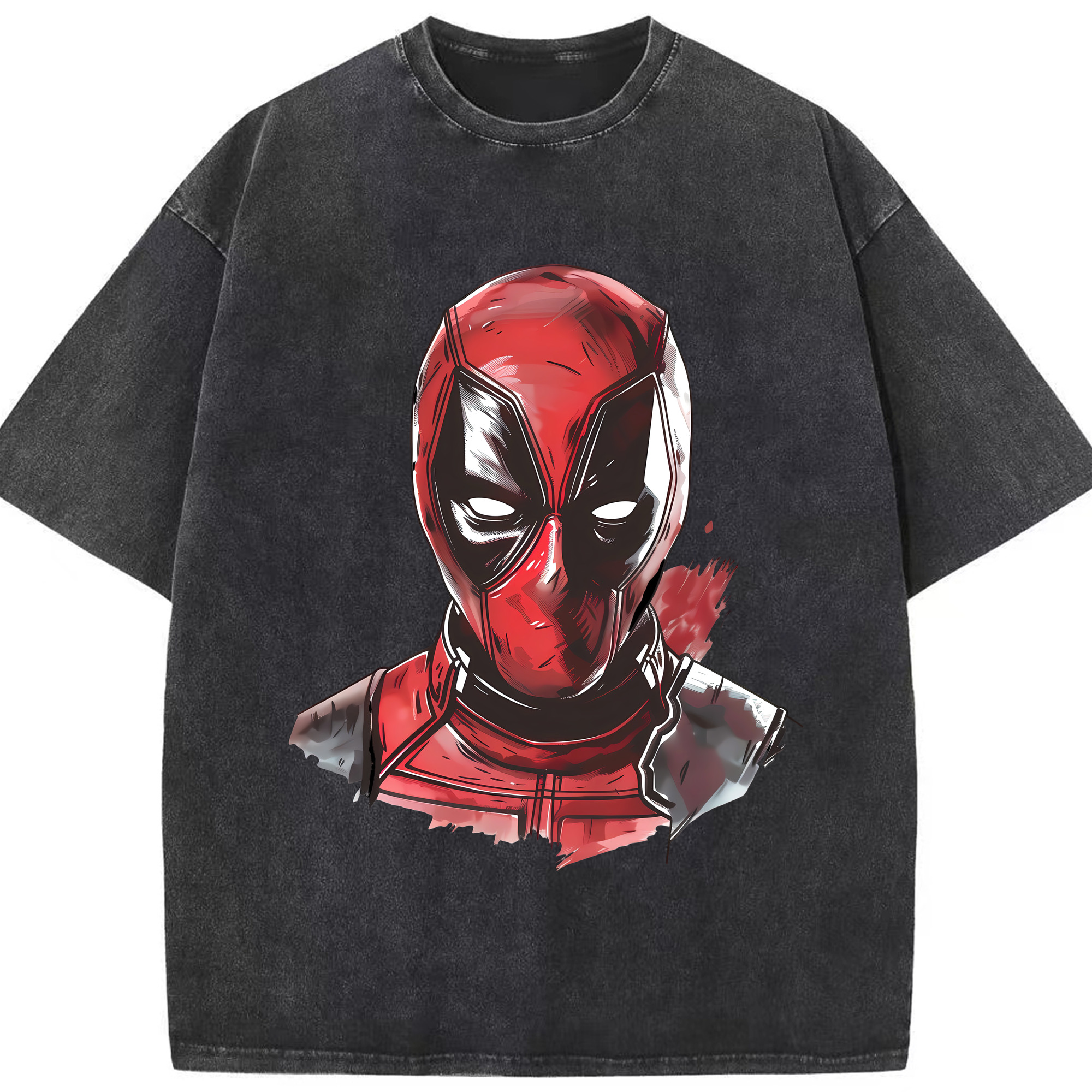 （画像用） Deadpool デッドプール 綿100% ヴィンテージ風 半袖Tシャツ（フロントプリント）