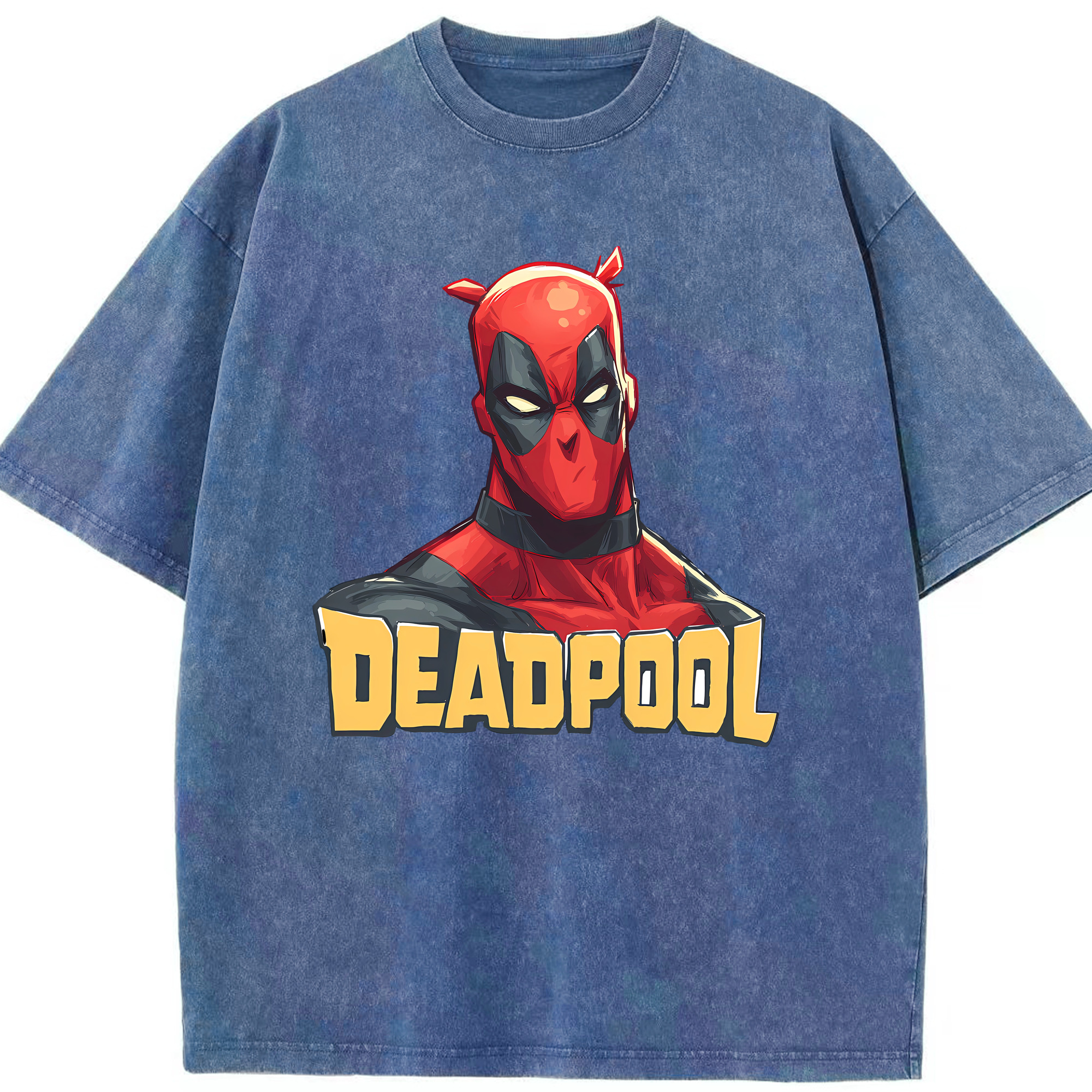 （画像用） Deadpool デッドプール 綿100% ヴィンテージ風 半袖Tシャツ（フロントプリント）