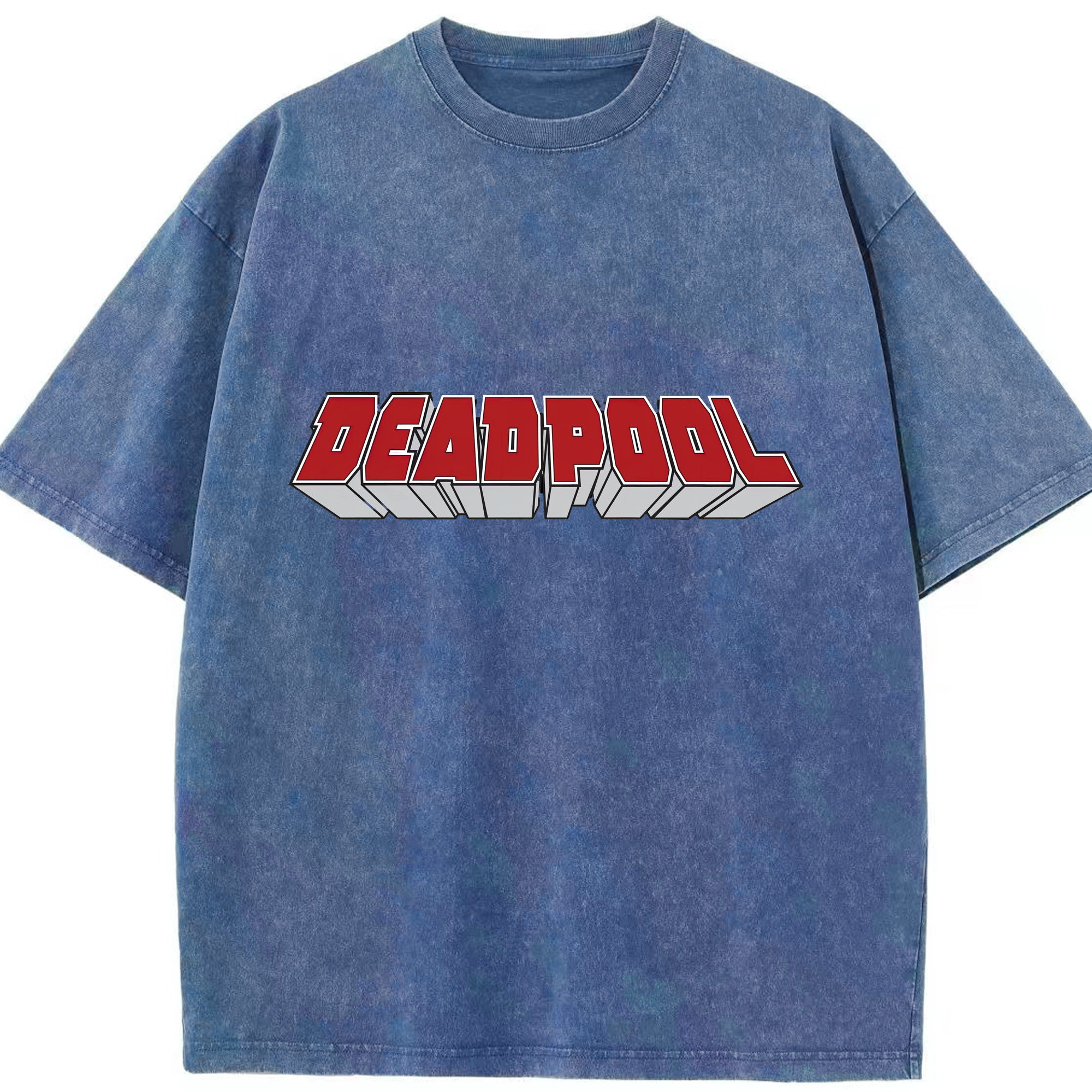 （画像用） Deadpool デッドプール 綿100% ヴィンテージ風 半袖Tシャツ（フロントプリント）