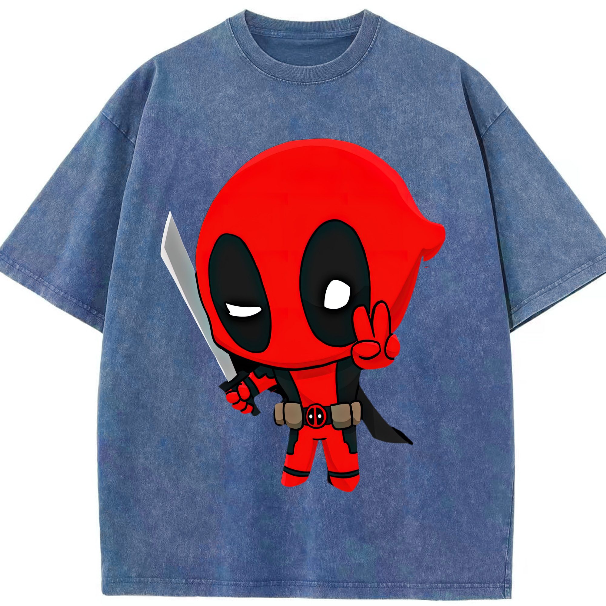 （画像用） Deadpool デッドプール 綿100% ヴィンテージ風 半袖Tシャツ（フロントプリント）