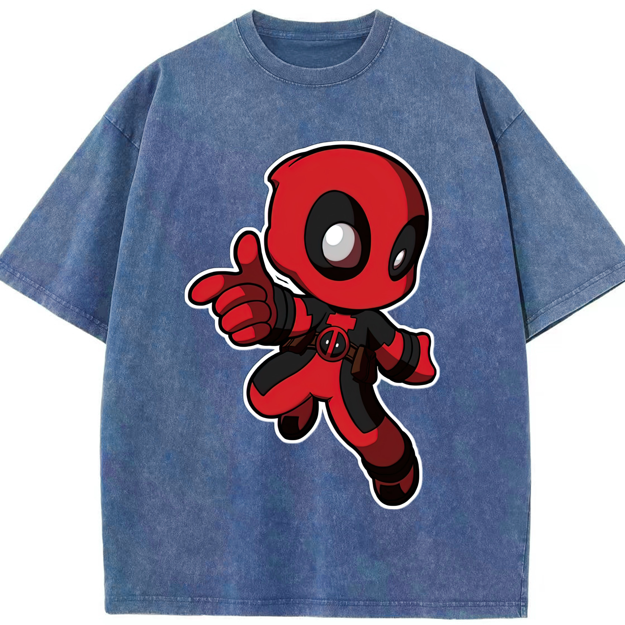 （画像用） Deadpool デッドプール 綿100% ヴィンテージ風 半袖Tシャツ（フロントプリント）