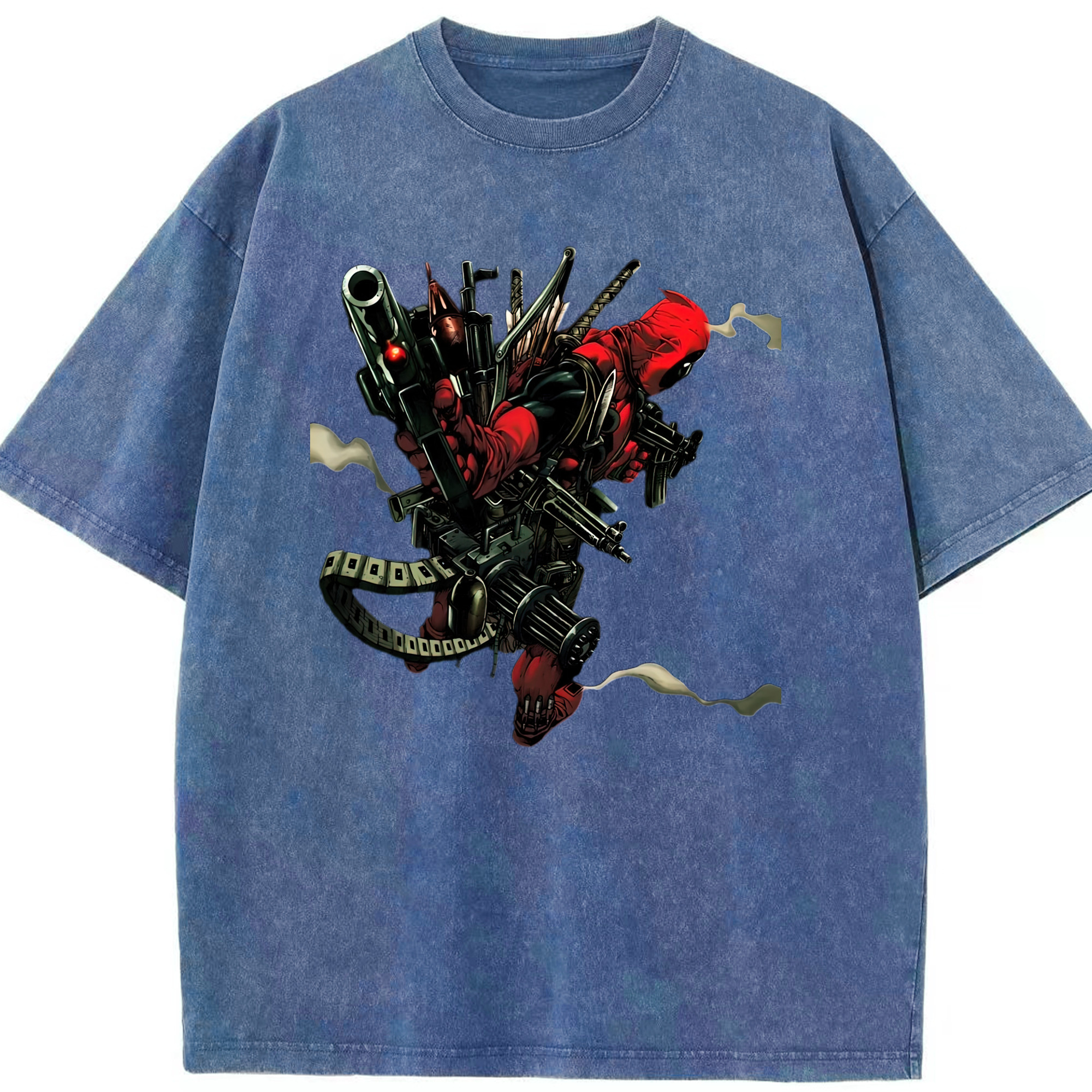 （画像用） Deadpool デッドプール 綿100% ヴィンテージ風 半袖Tシャツ（フロントプリント）