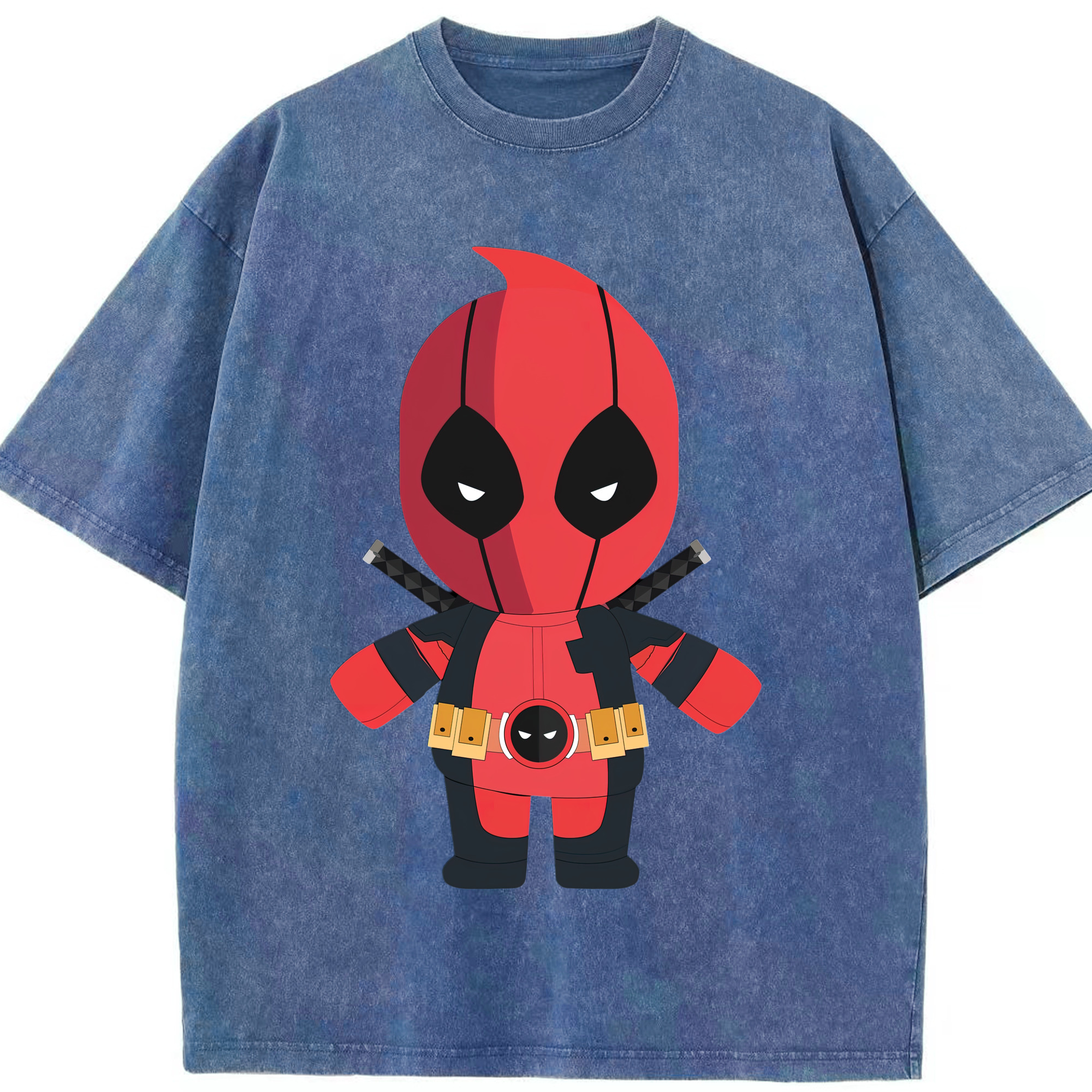 （画像用） Deadpool デッドプール 綿100% ヴィンテージ風 半袖Tシャツ（フロントプリント）