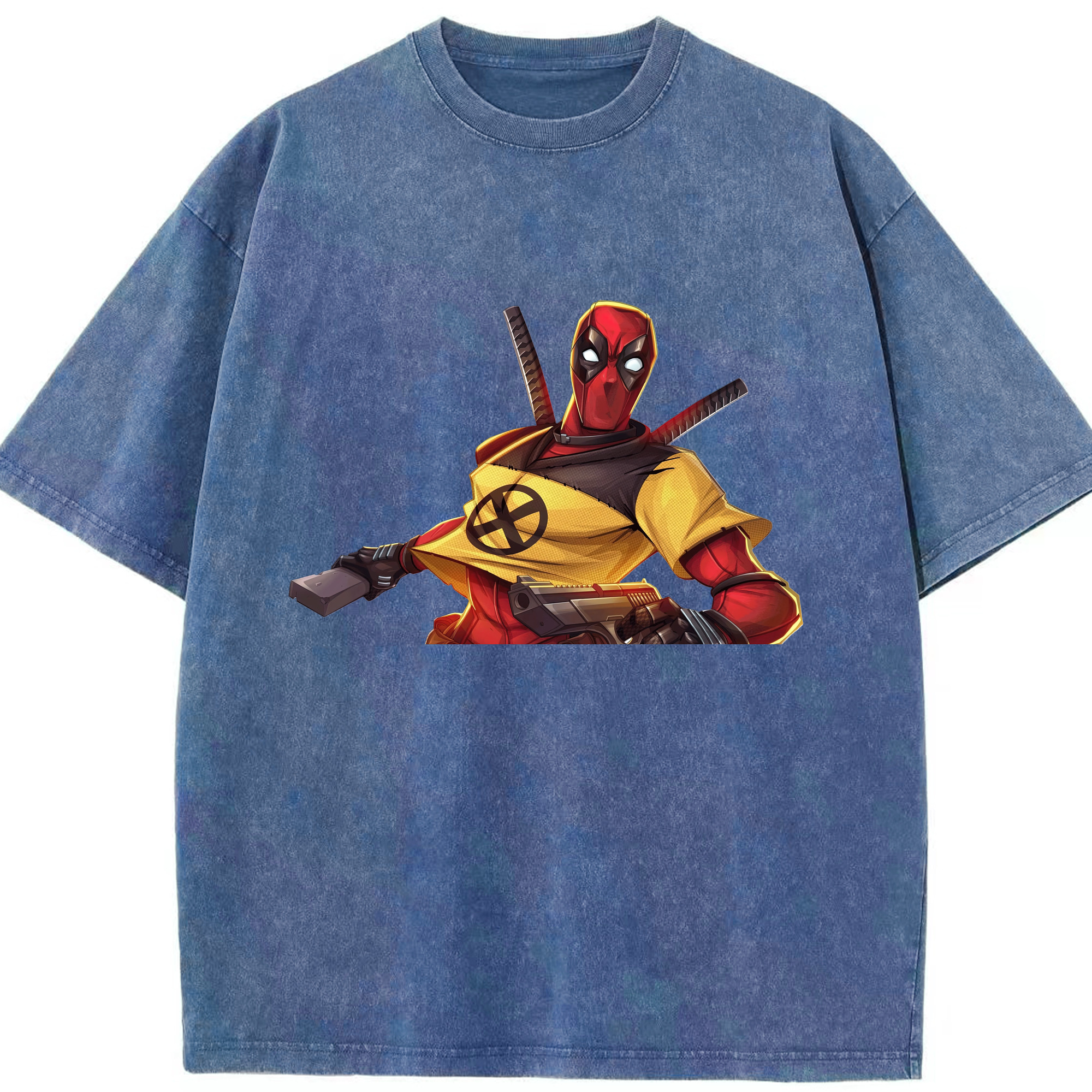 （画像用） Deadpool デッドプール 綿100% ヴィンテージ風 半袖Tシャツ（フロントプリント）