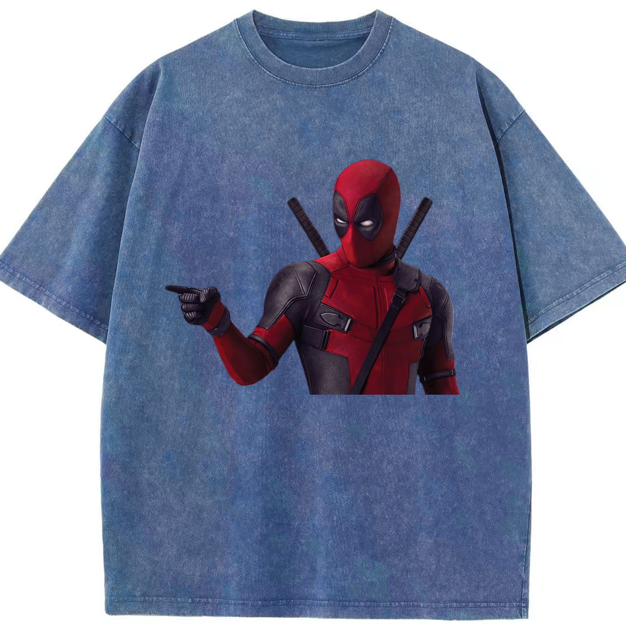 （画像用） Deadpool デッドプール 綿100% ヴィンテージ風 半袖Tシャツ（フロントプリント）
