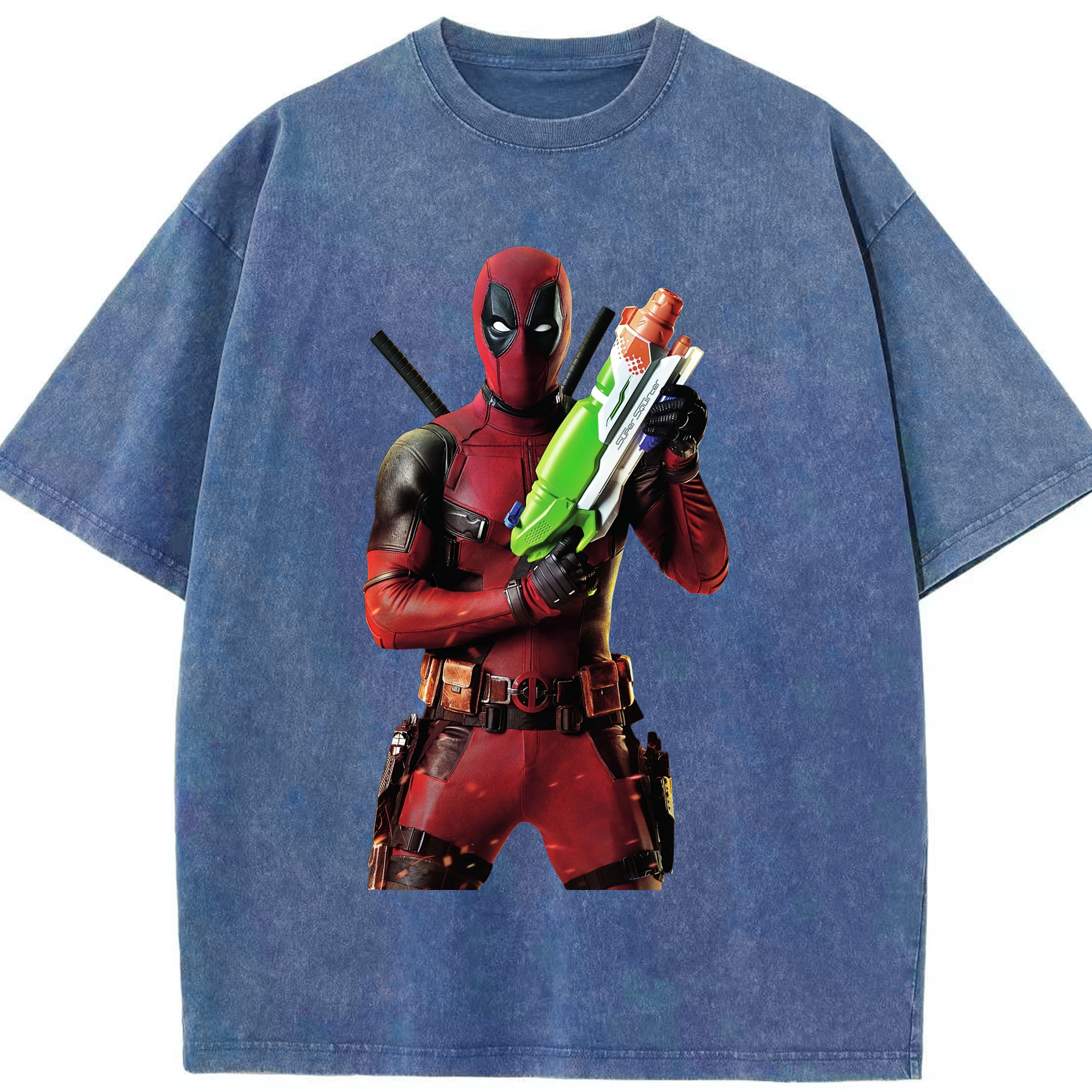 （画像用） Deadpool デッドプール 綿100% ヴィンテージ風 半袖Tシャツ（フロントプリント）