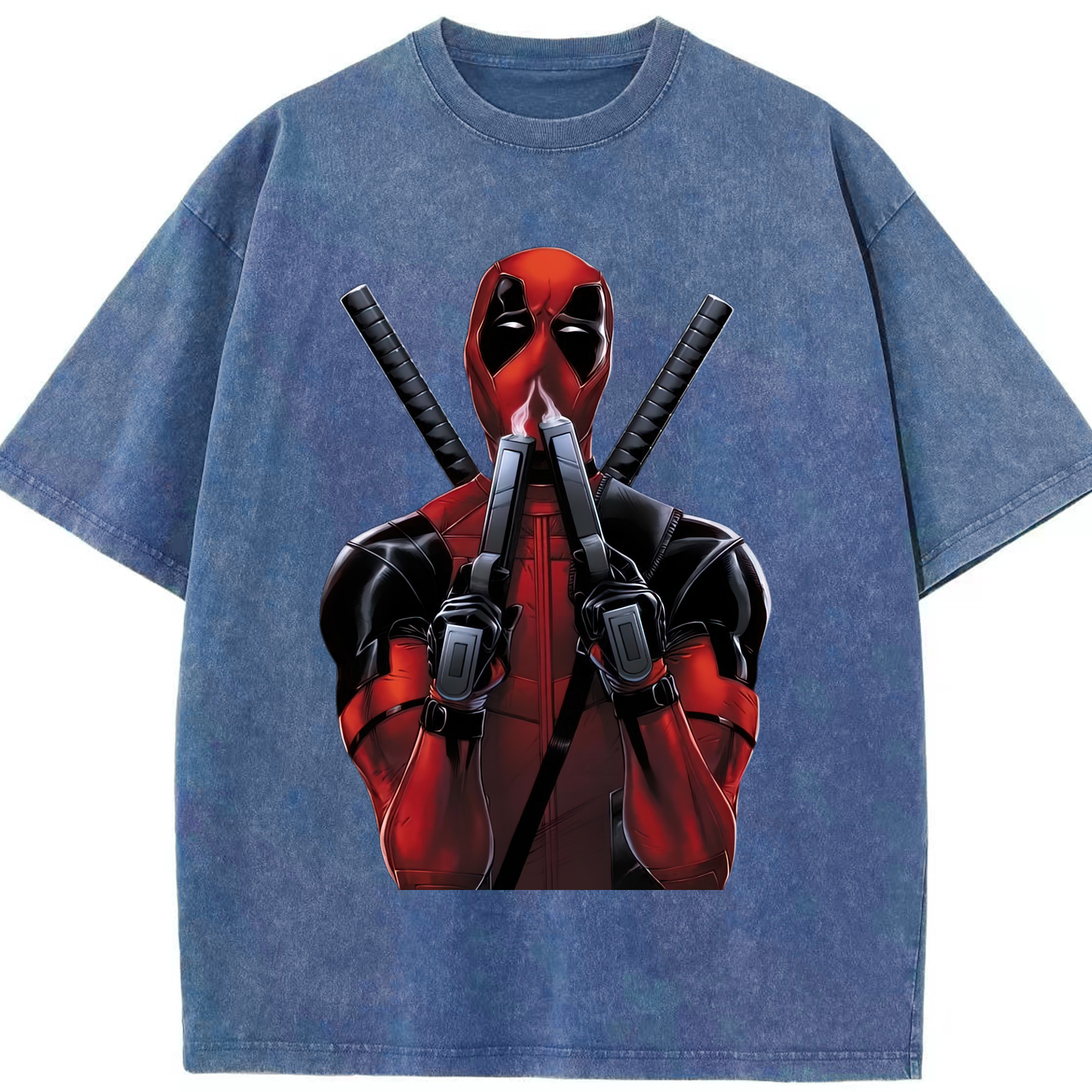 （画像用） Deadpool デッドプール 綿100% ヴィンテージ風 半袖Tシャツ（フロントプリント）