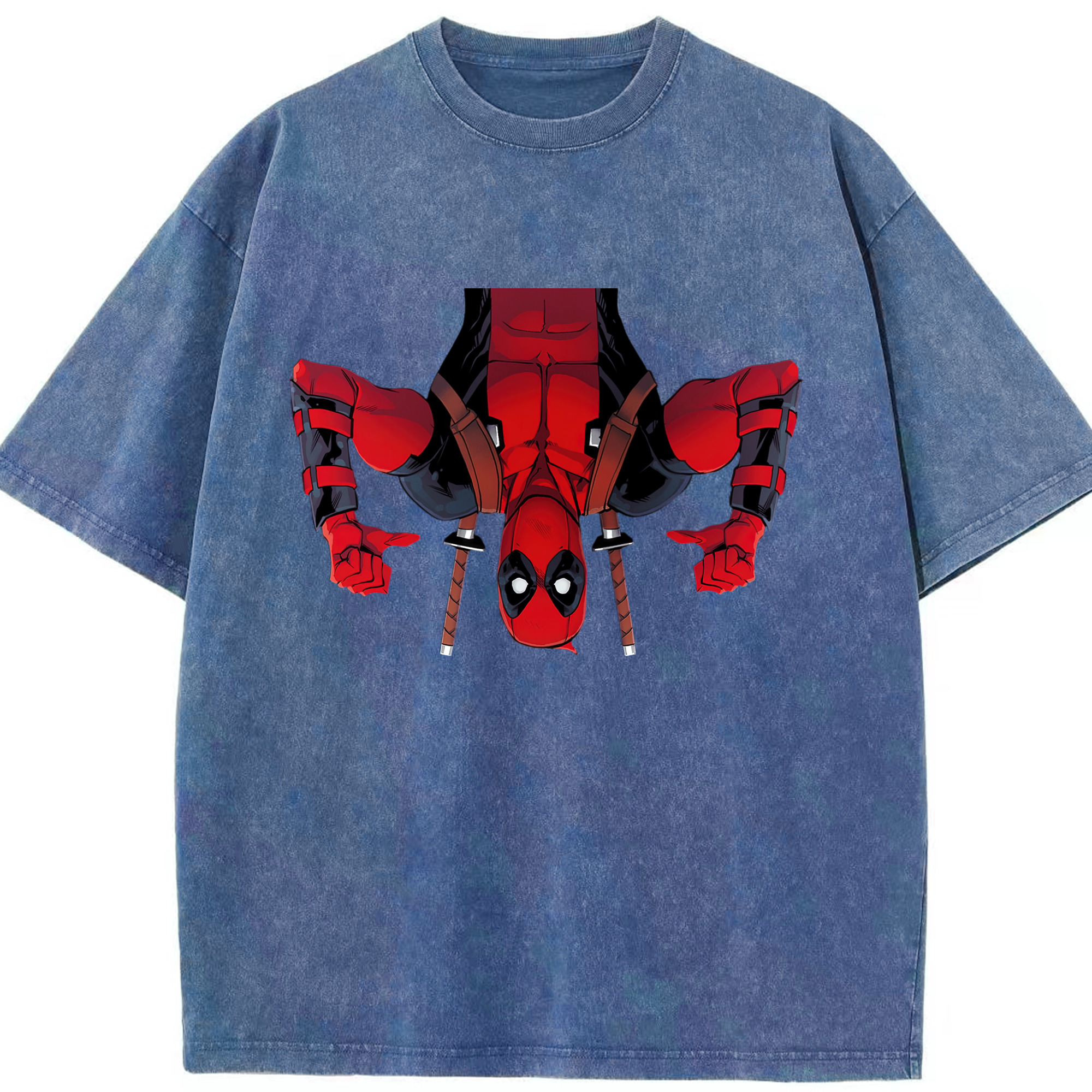 （画像用） Deadpool デッドプール 綿100% ヴィンテージ風 半袖Tシャツ（フロントプリント）