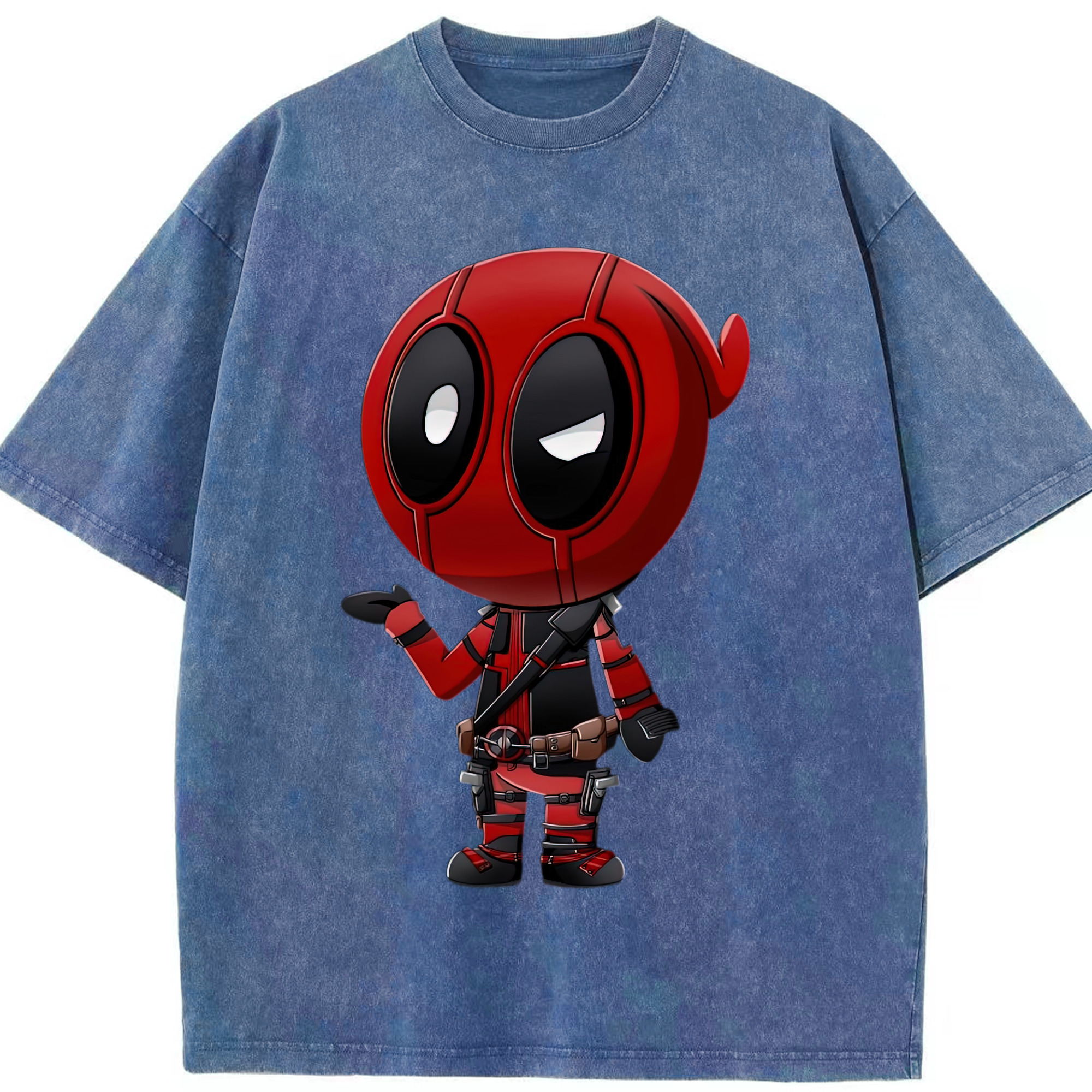 （画像用） Deadpool デッドプール 綿100% ヴィンテージ風 半袖Tシャツ（フロントプリント）