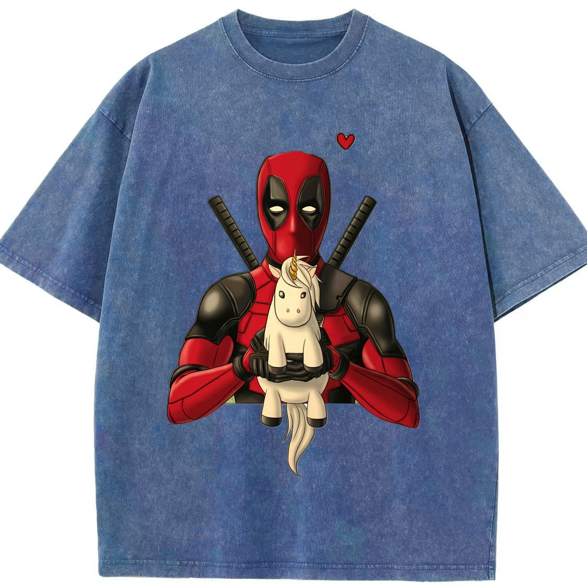 （画像用） Deadpool デッドプール 綿100% ヴィンテージ風 半袖Tシャツ（フロントプリント）