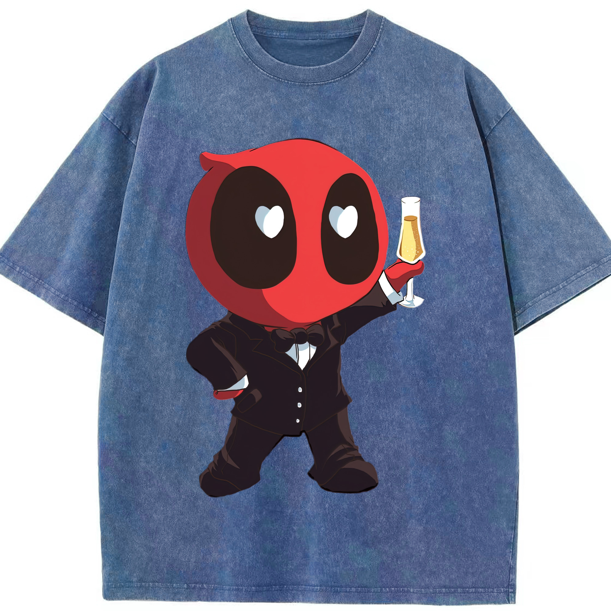 （画像用） Deadpool デッドプール 綿100% ヴィンテージ風 半袖Tシャツ（フロントプリント）