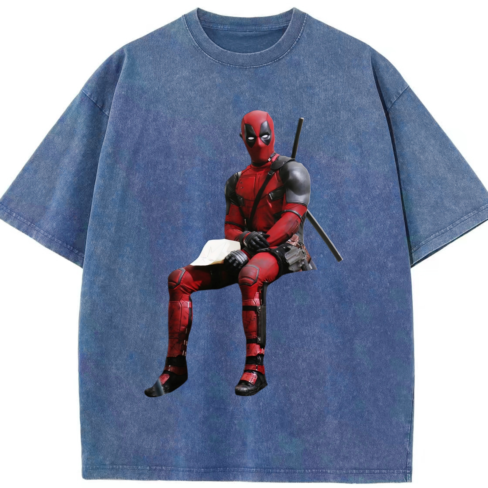 （画像用） Deadpool デッドプール 綿100% ヴィンテージ風 半袖Tシャツ（フロントプリント）