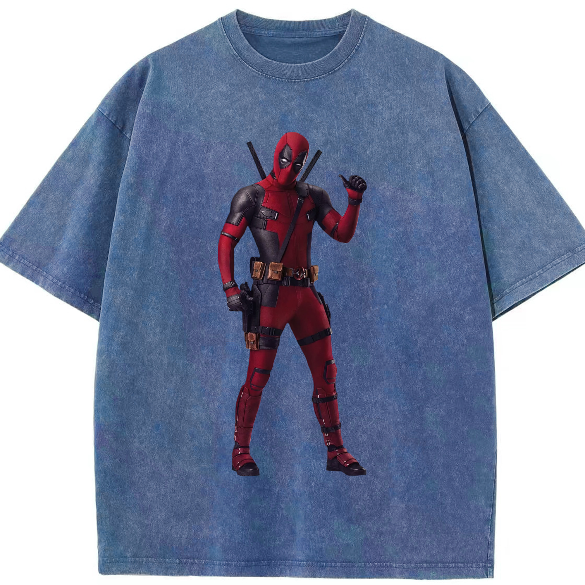 （画像用） Deadpool デッドプール 綿100% ヴィンテージ風 半袖Tシャツ（フロントプリント）