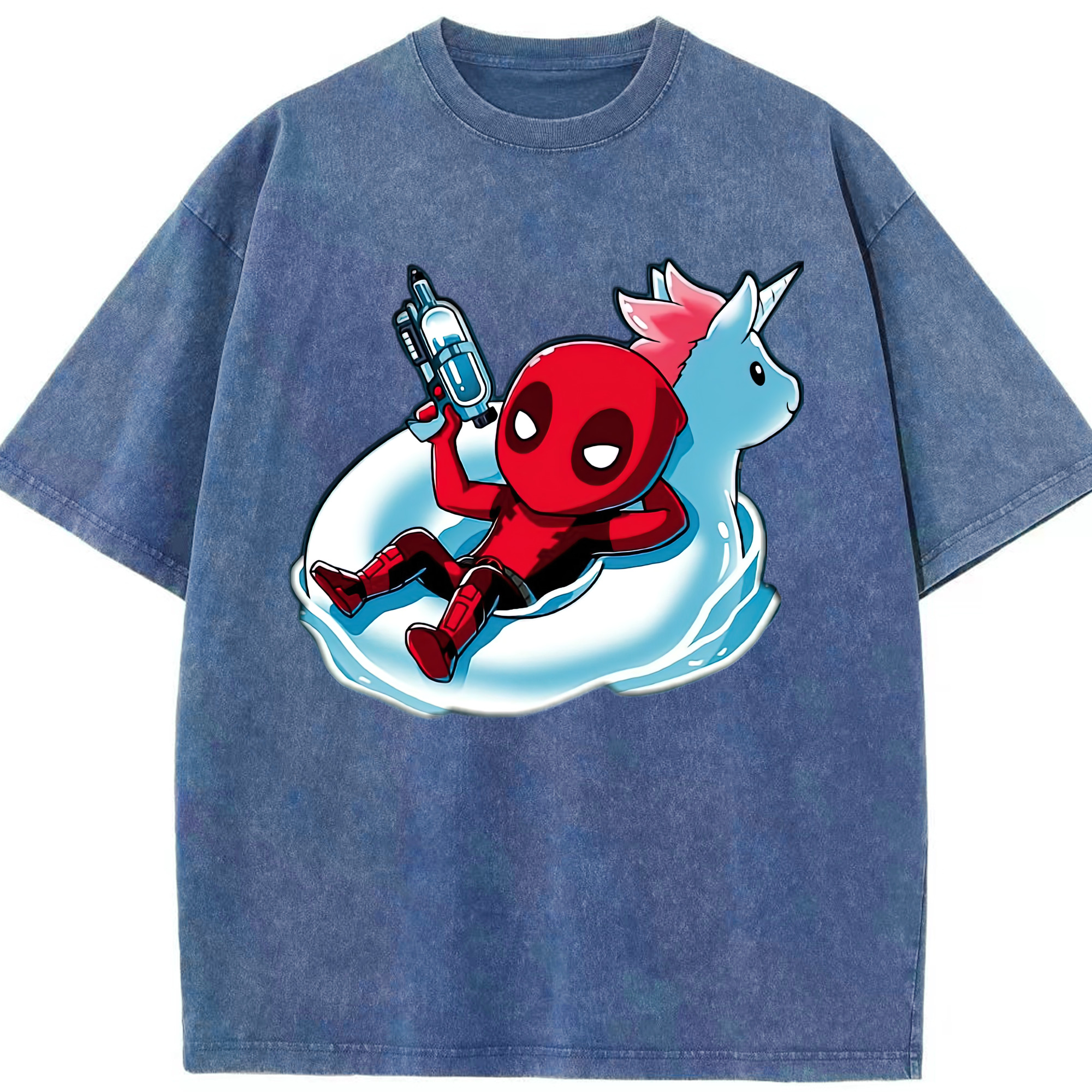 （画像用） Deadpool デッドプール 綿100% ヴィンテージ風 半袖Tシャツ（フロントプリント）