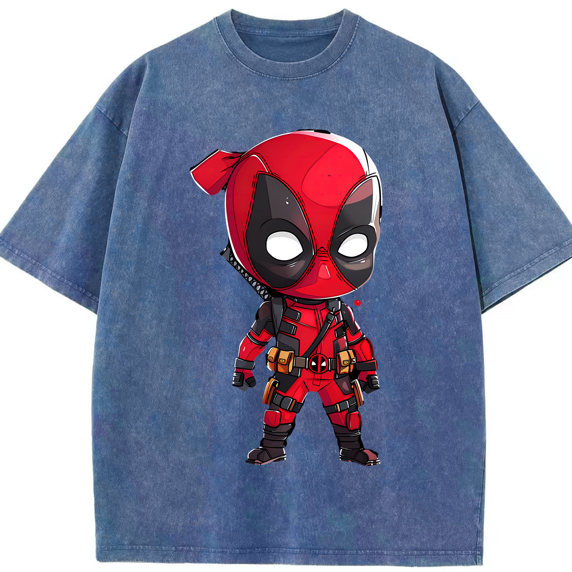 （画像用） Deadpool デッドプール 綿100% ヴィンテージ風 半袖Tシャツ（フロントプリント）