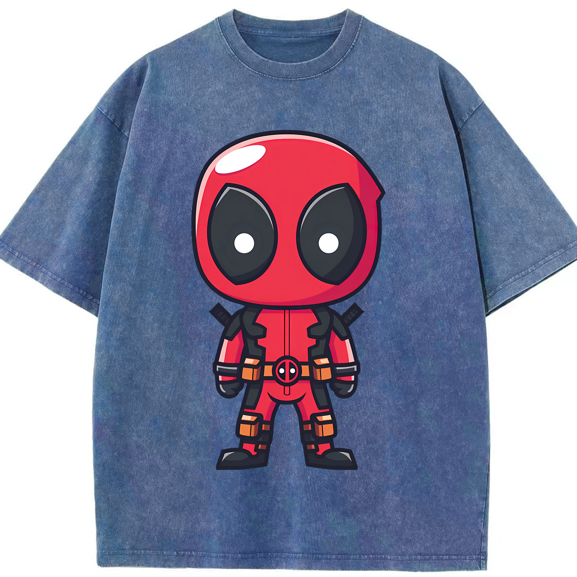 （画像用） Deadpool デッドプール 綿100% ヴィンテージ風 半袖Tシャツ（フロントプリント）