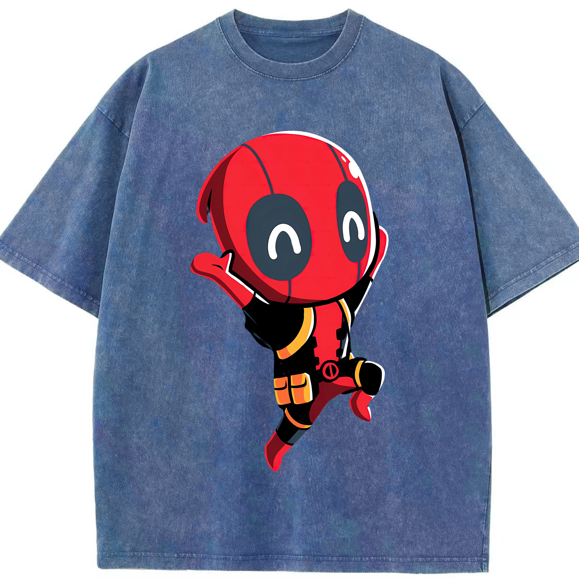 （画像用） Deadpool デッドプール 綿100% ヴィンテージ風 半袖Tシャツ（フロントプリント）