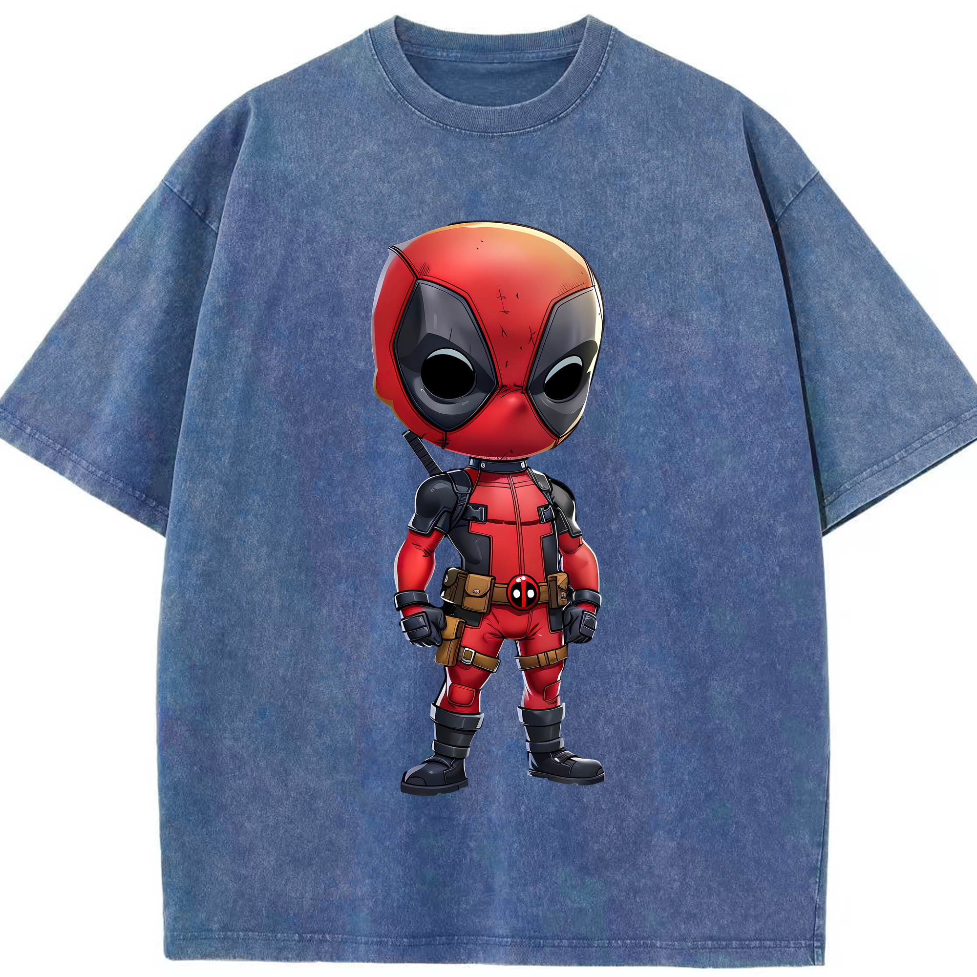 （画像用） Deadpool デッドプール 綿100% ヴィンテージ風 半袖Tシャツ（フロントプリント）
